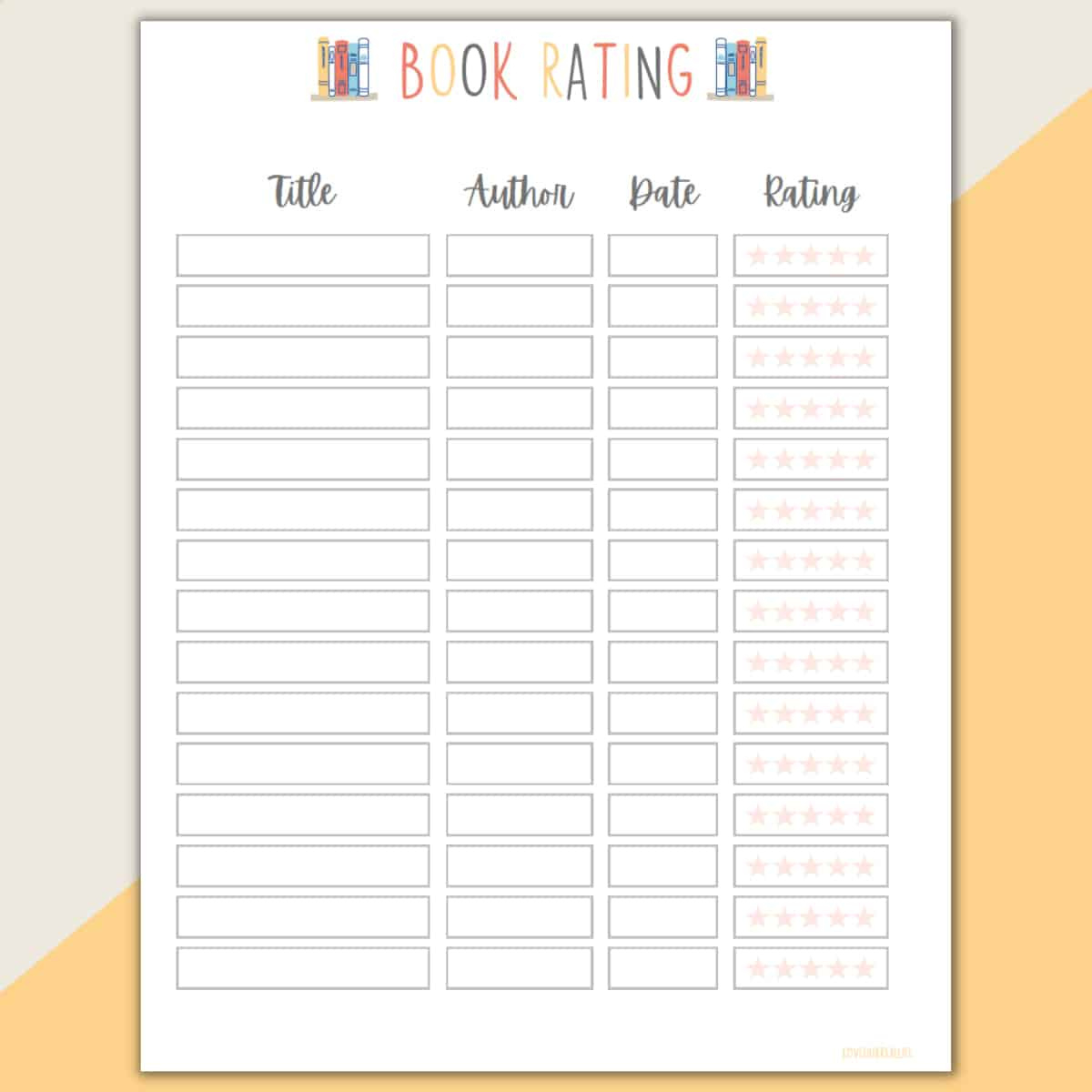 Free Printable Reading Tracker - Reading Log Template ⋆ Love Our regarding Free Printable Book Tracker For Adults