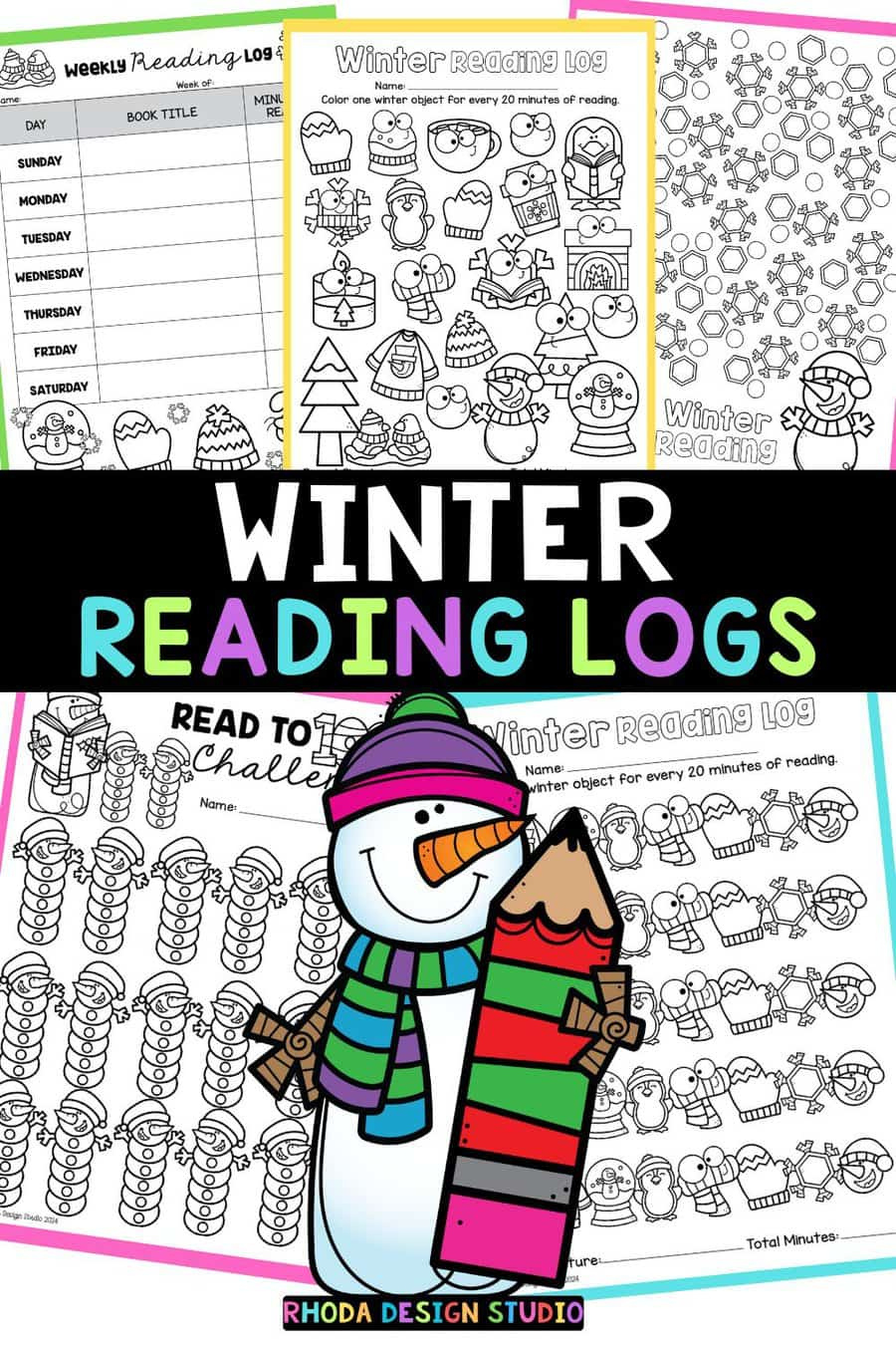 Free Printable Winter Reading Logs For Homework And Tracking within Winter Reading Log Printable