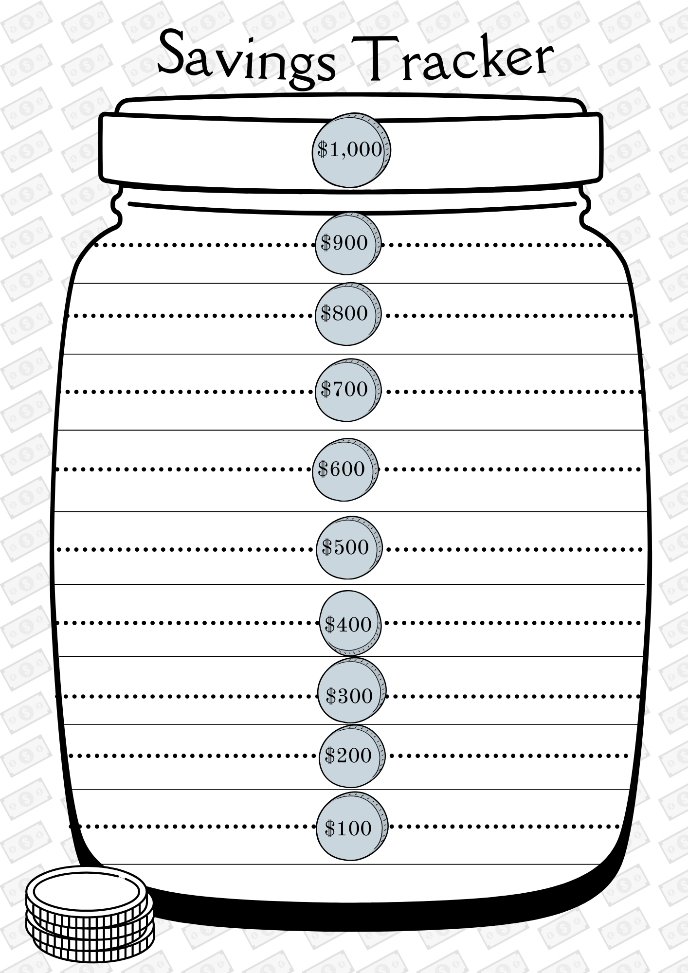 Free Printables To Keep You On Track In The New Year | New for Bullet Journal Savings Tracker Printable