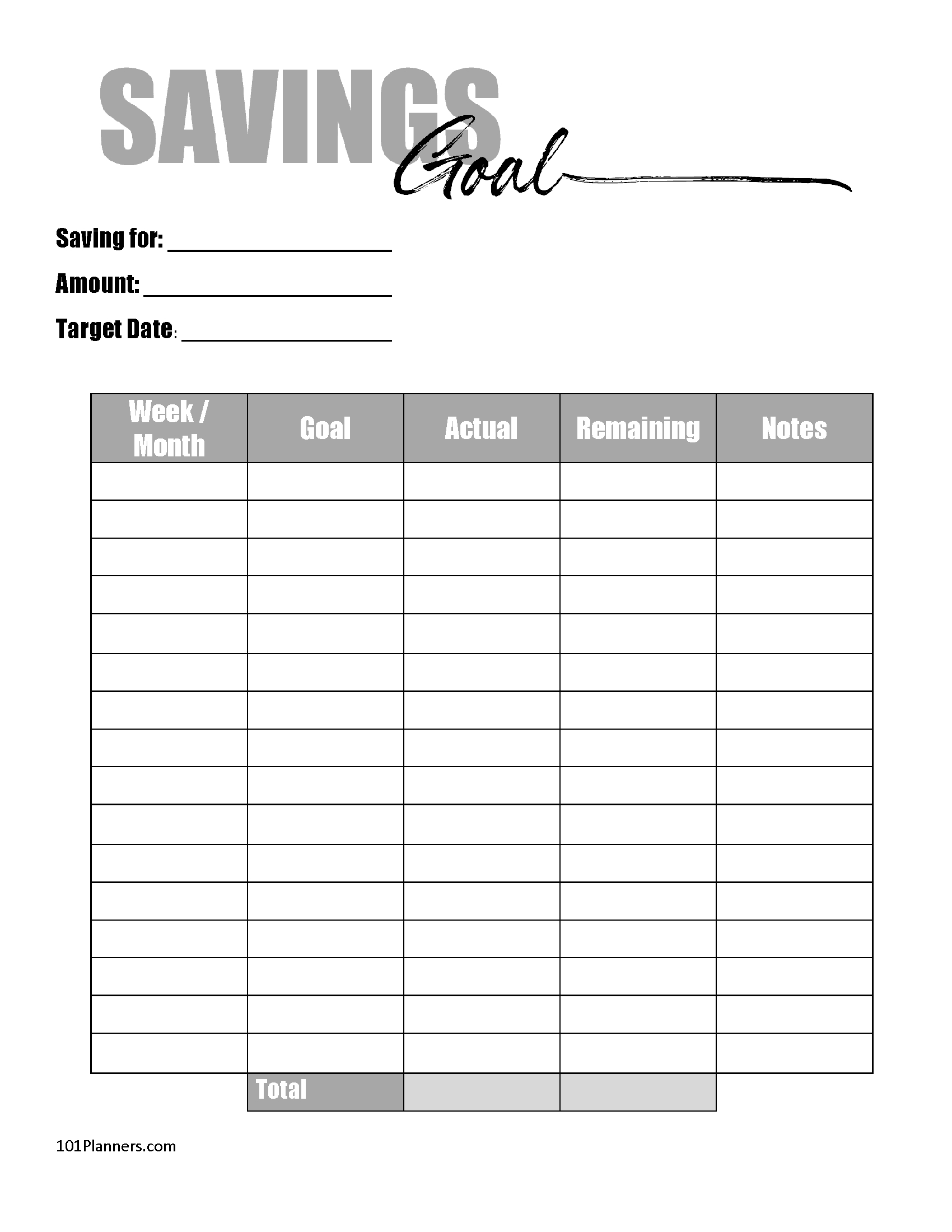 Free Savings Tracker Printable | Customize Online intended for Savings Tracker Printable Free Download