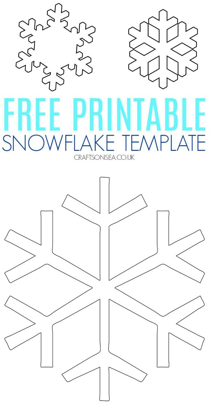 Free Snowflake Template throughout Free Printable Winter Crafts For Kids