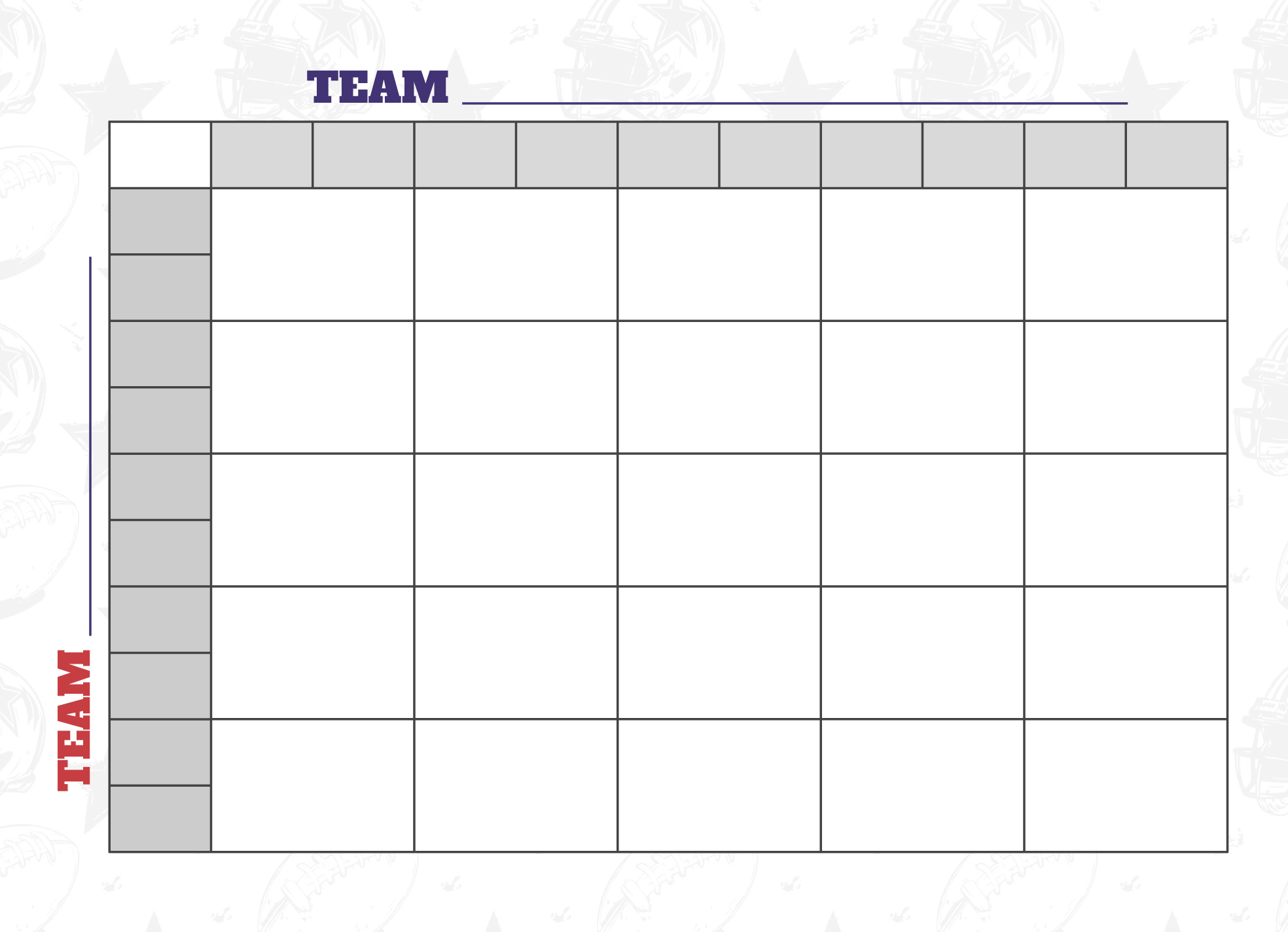 Free Super Bowl Squares Google Docs Templates - Gdoc.io pertaining to Super Bowl Square Sheet Printable