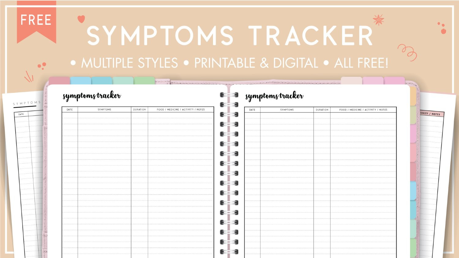 Free Symptom Tracker Printable Pdf - World Of Printables regarding Free Printable Symptom Tracker
