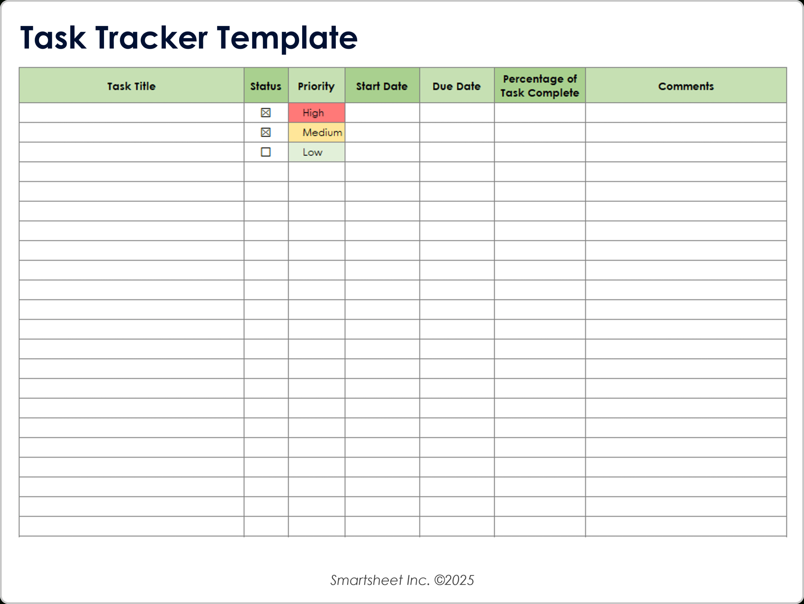 Free To-Do Lists &amp;amp; Task Tracker Templates for Daily Task Tracker Printable