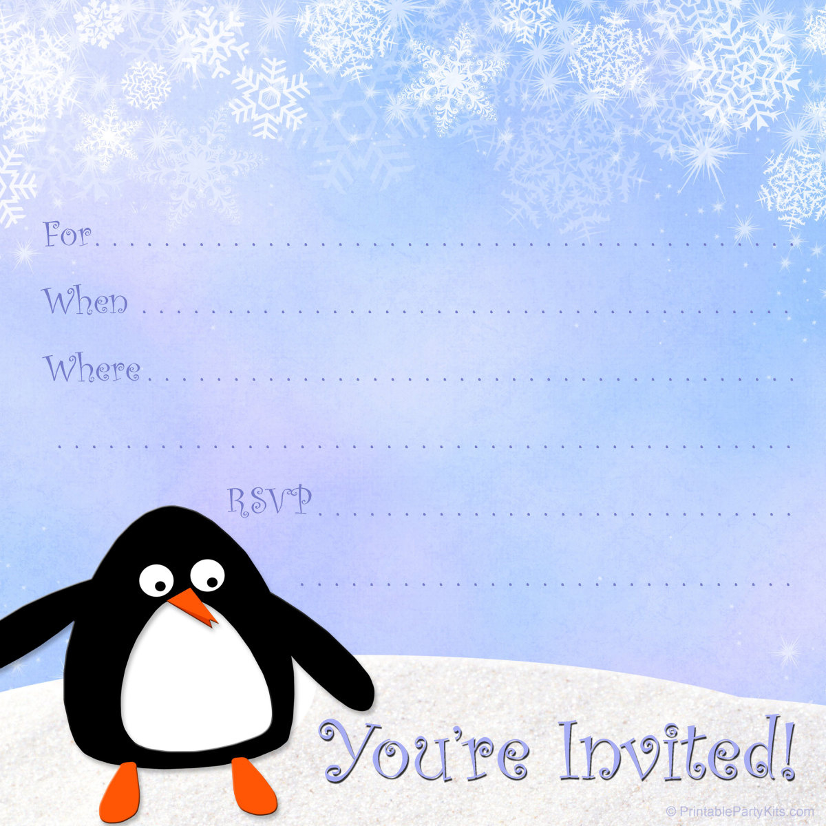 Free Winter Party Invitations Templates - Hubpages inside Free Printable Winter Birthday Invitations