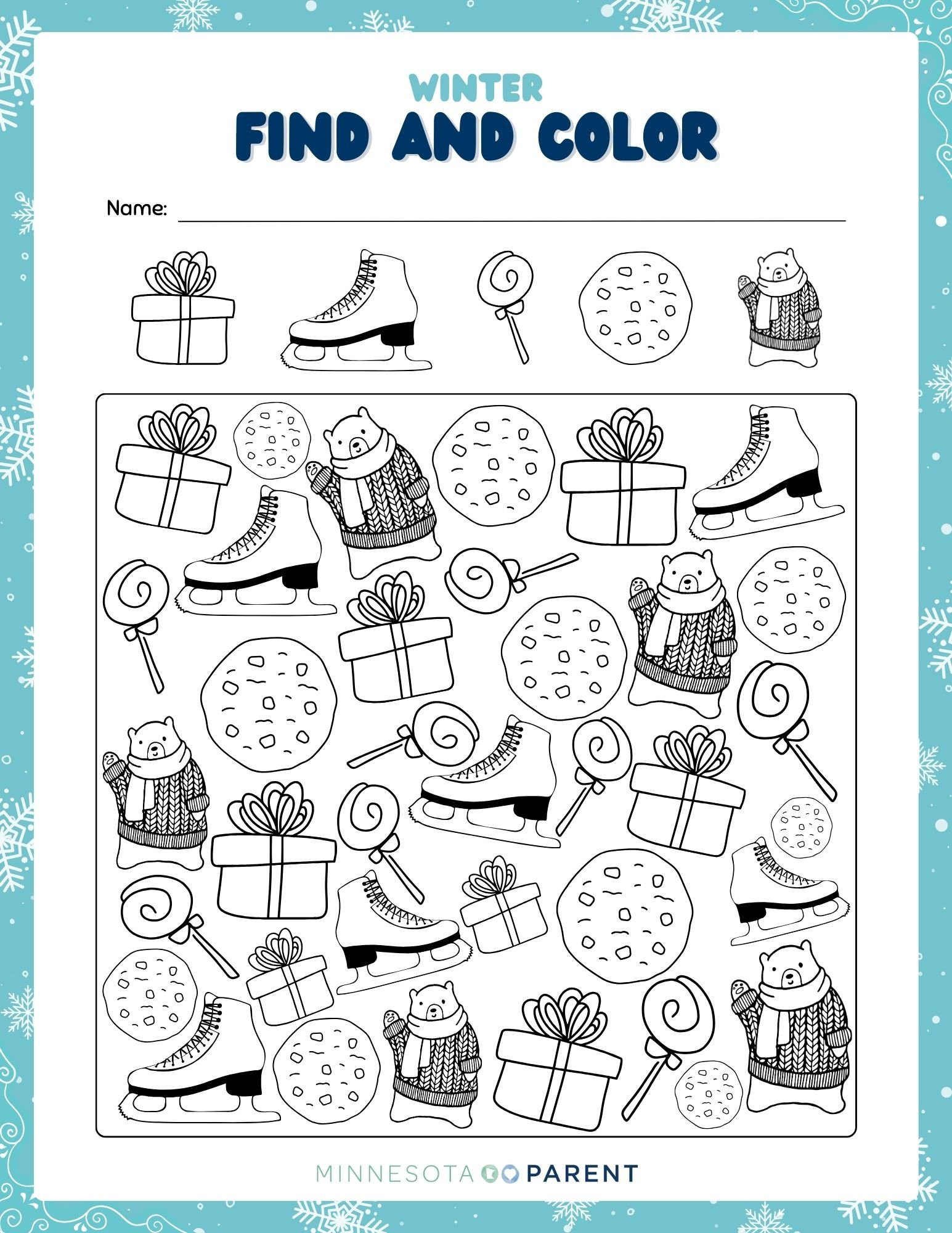 Free Winter Printables And Activity Pages For Kids - Minnesota Parent inside Winter Activity Sheets Printable