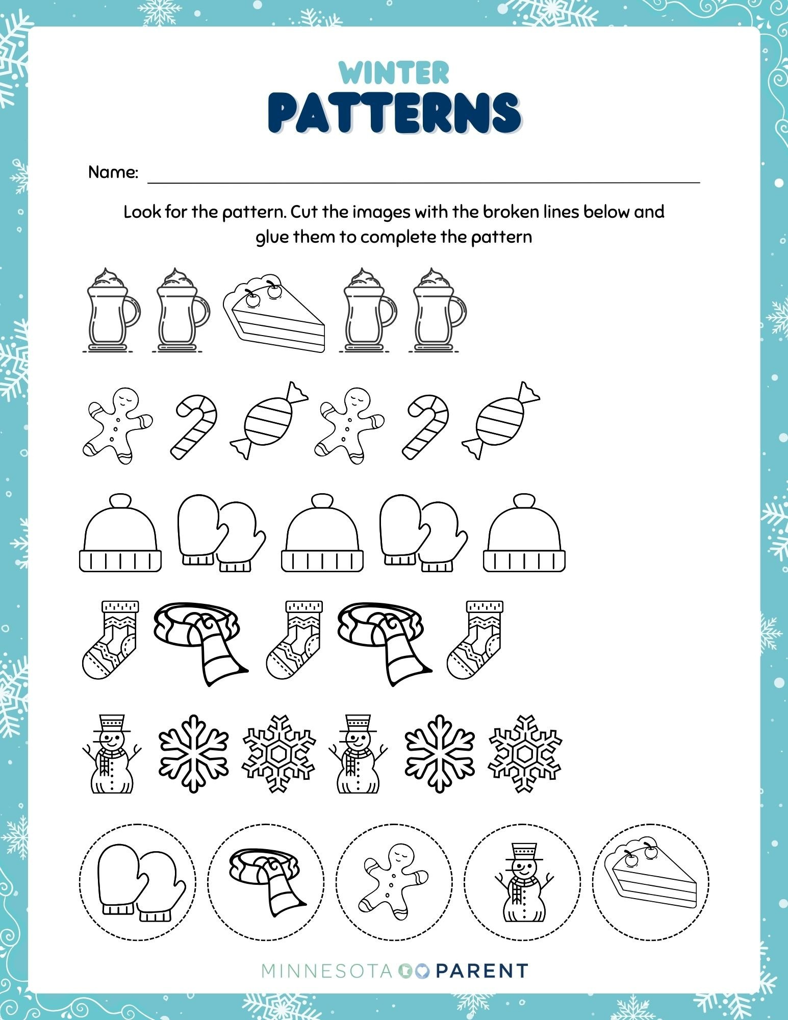 Free Winter Printables And Activity Pages For Kids - Minnesota Parent within Free Printable Winter Worksheets For Preschool