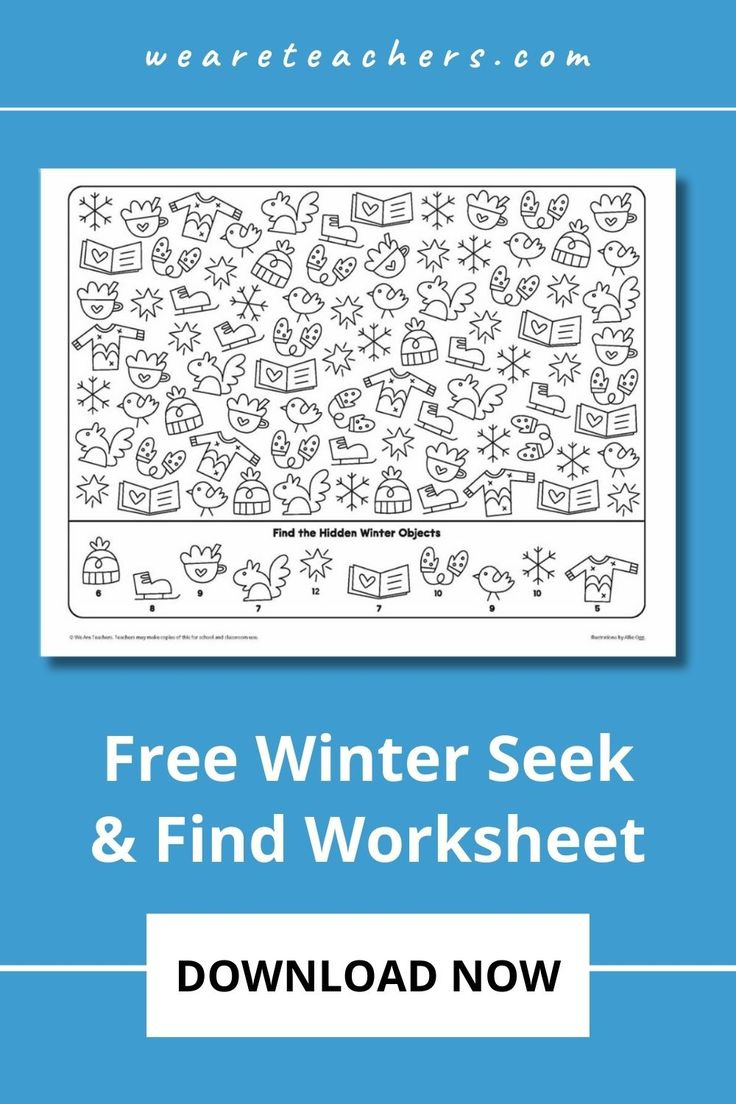 Free Winter Seek And Find Printables Worksheet for Winter Seek And Find Printable