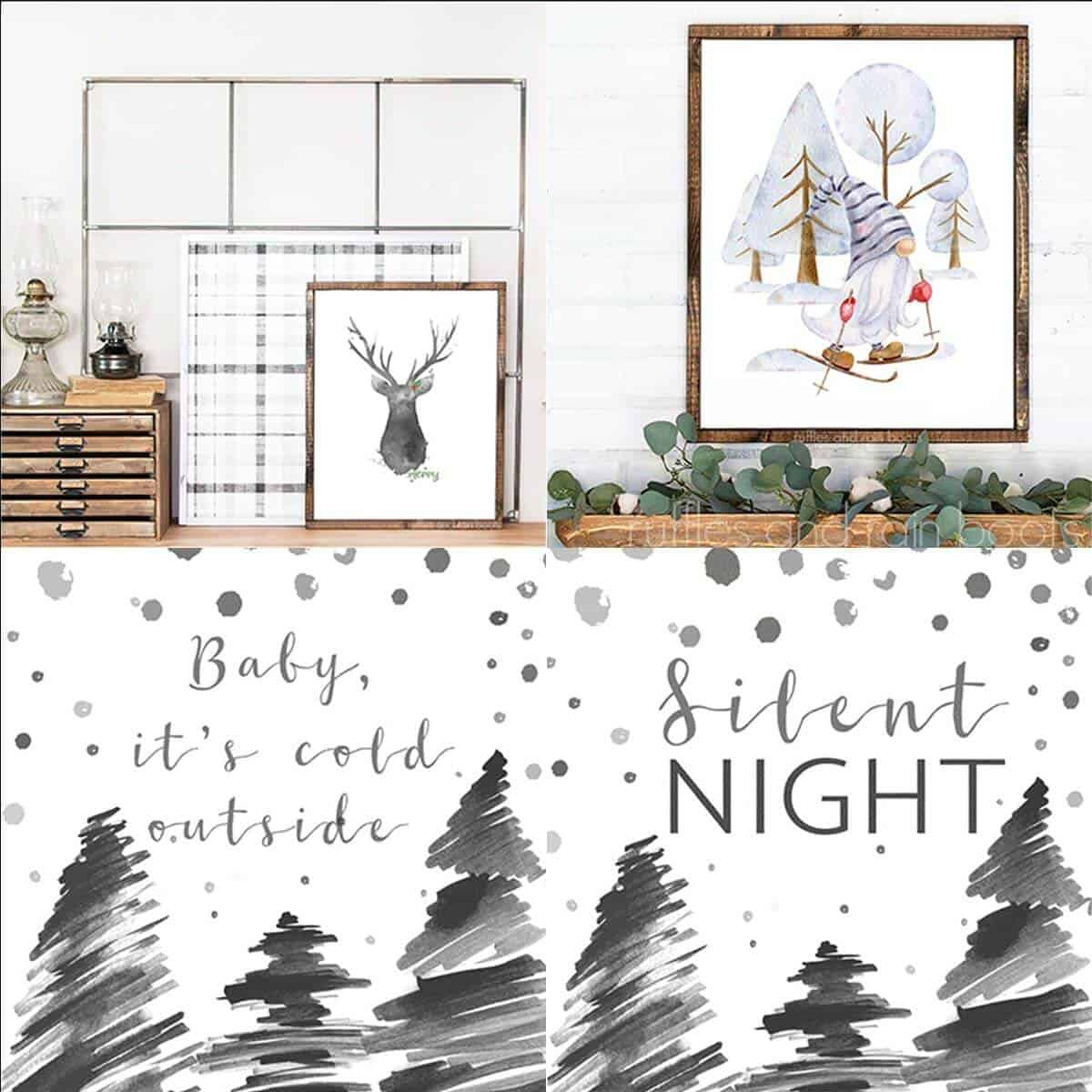 Free Winter Watercolor Printable Designs - Ruffles And Rain Boots regarding Free Printable Winter Art