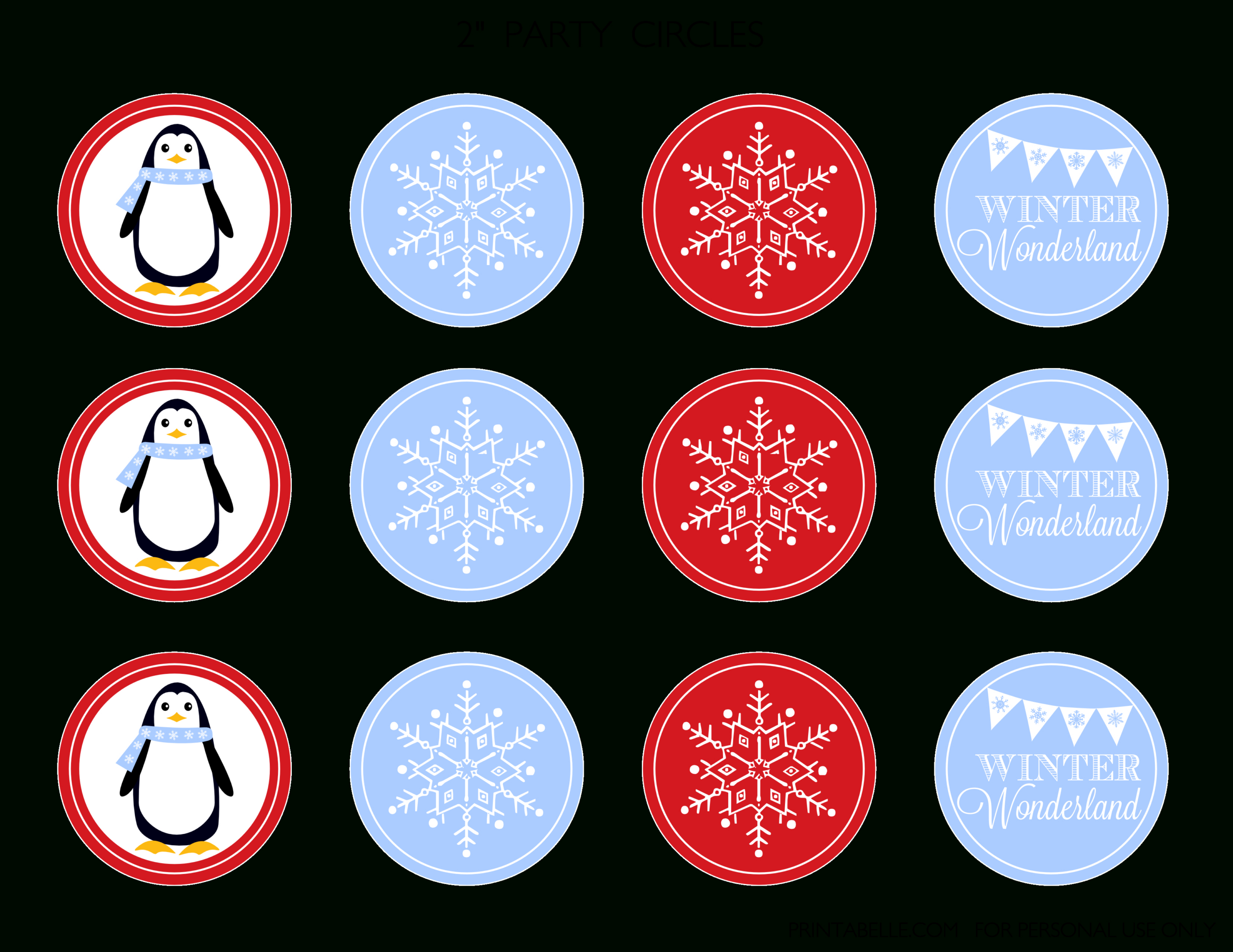 Free Winter Wonderland Party Printables | Catch My Party throughout Free Printable Winter Decorations