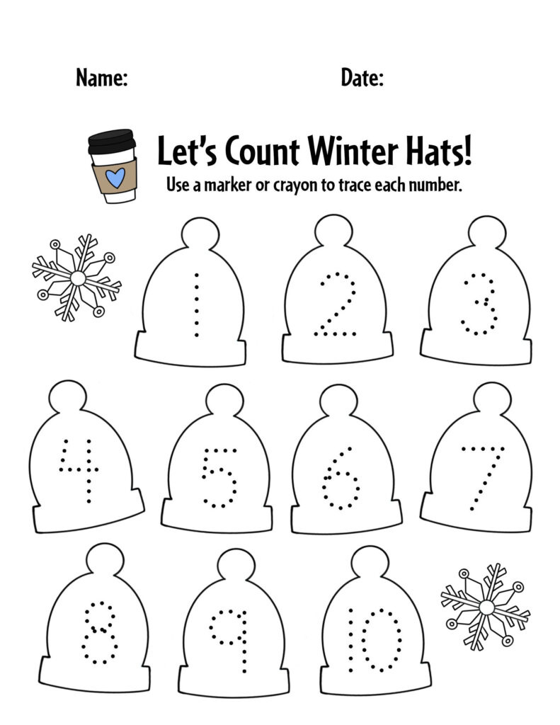 Free Winter Worksheets For Preschool! ⋆ The Hollydog Blog with regard to Free Printable Winter Worksheets