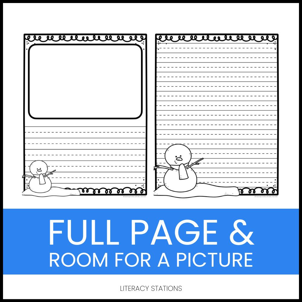 Free Winter Writing Paper - Literacy Stations within Winter Themed Writing Paper Printable