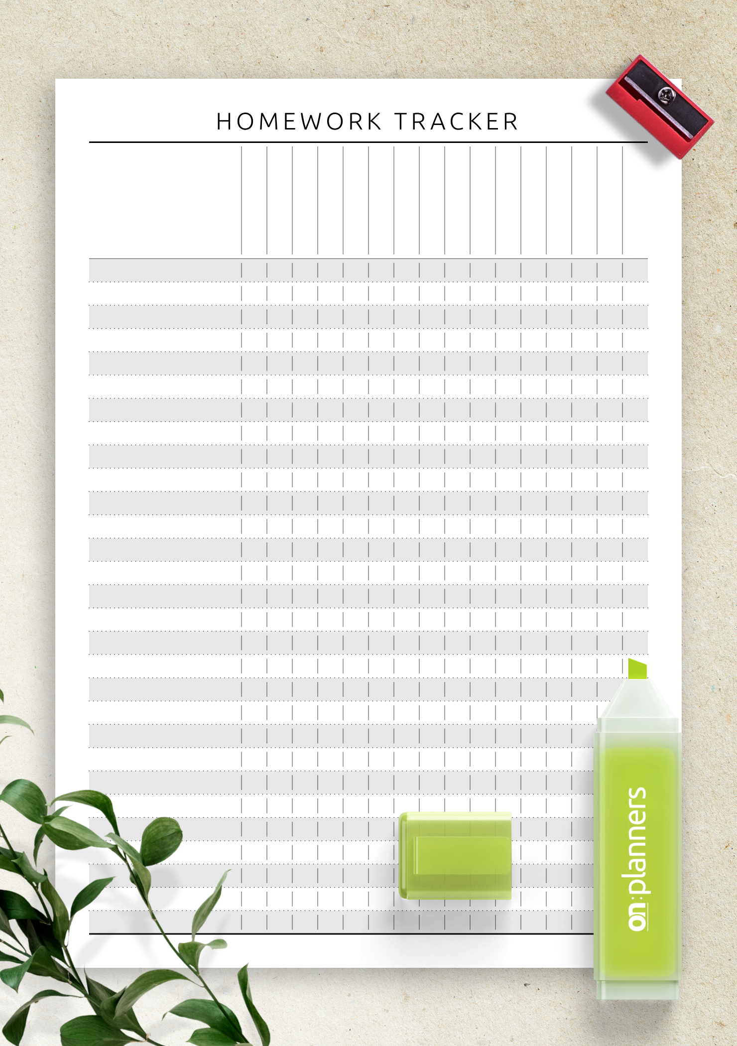Homework Tracker Template – Keep Tasks Clear And Organized inside Free Printable Homework Tracker