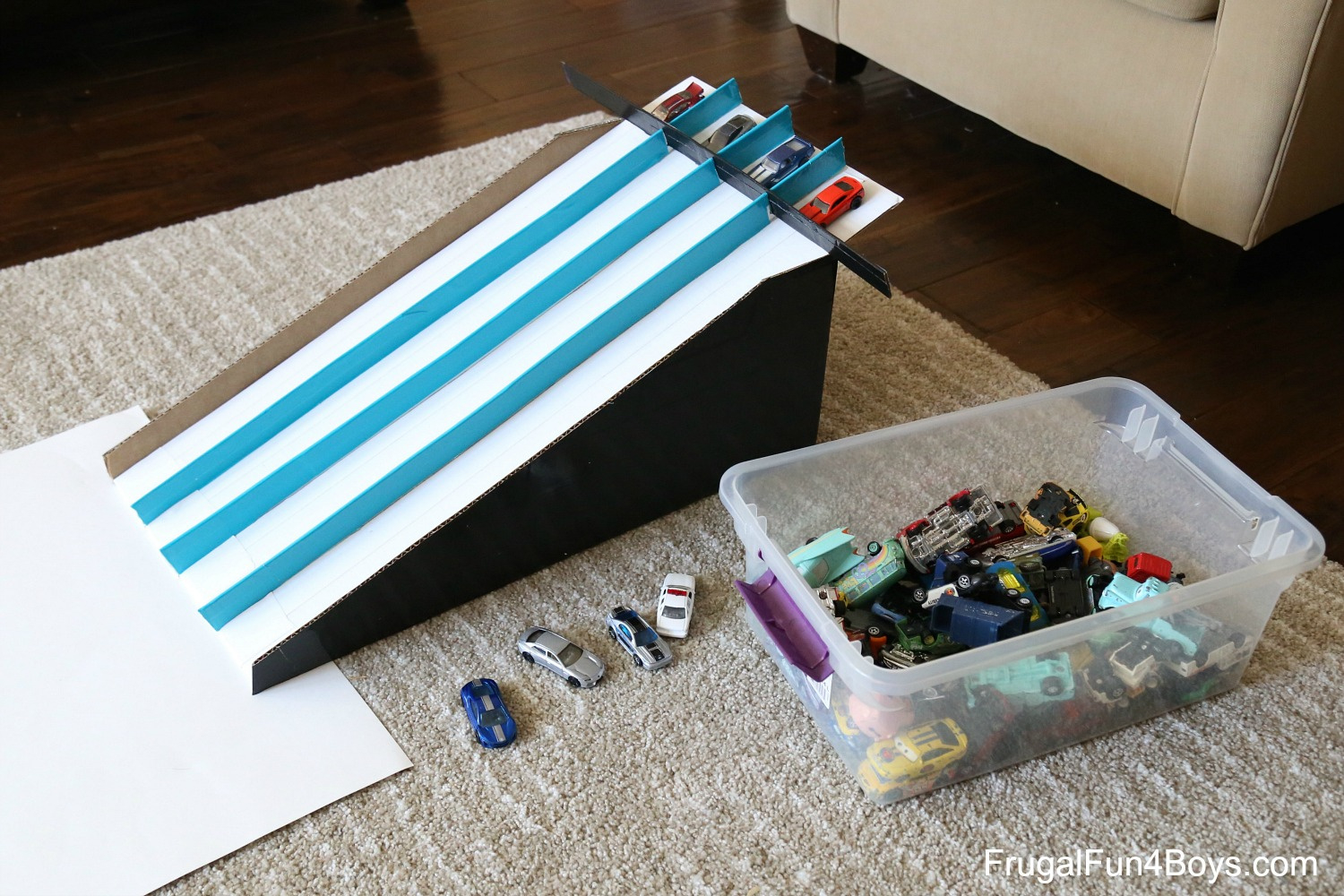 How To Make A Cardboard Box Race Track For Hot Wheels Cars inside Build Your Own Race Track Printable