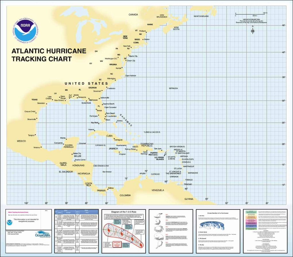 Hurricane Tracking Chart Western Atlanticnoaa Oceangrafix regarding Printable Atlantic Hurricane Tracking Chart