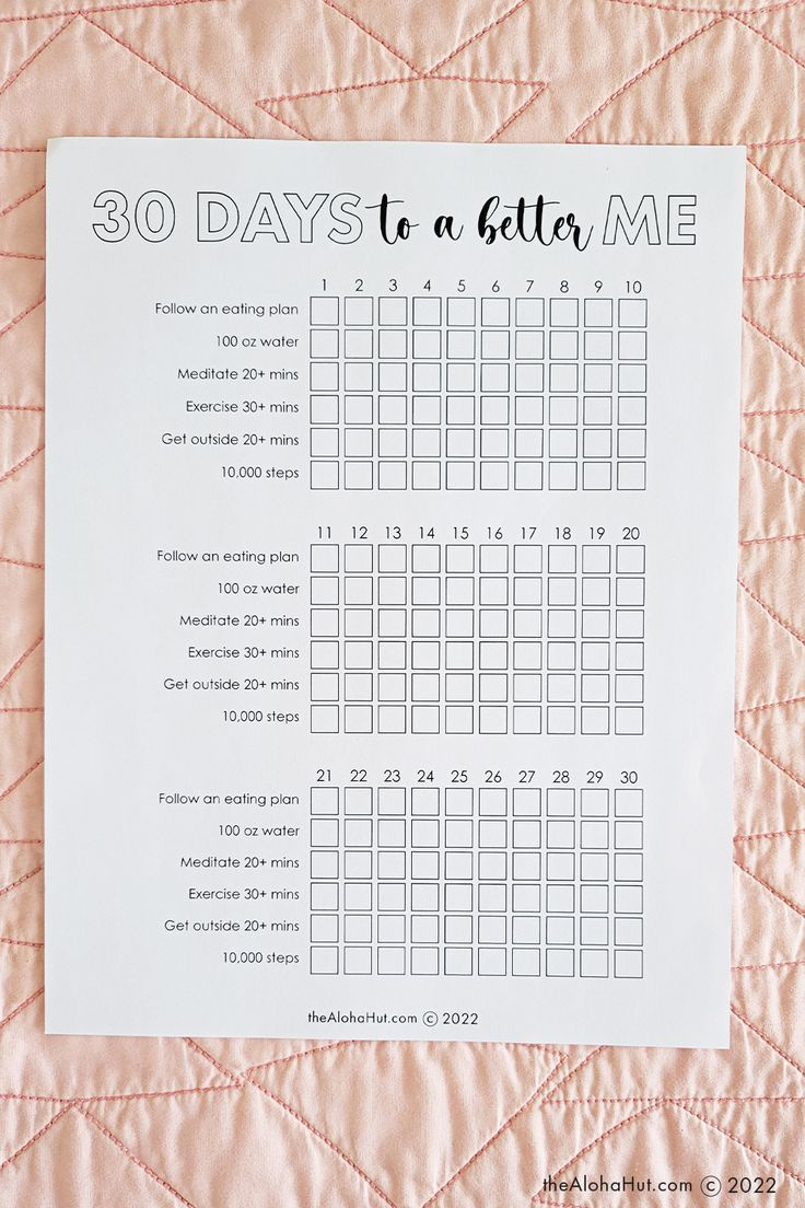 Hw To Set Goals &amp;amp; Change Daily Habits - 30 Day Challenge Free intended for 30 Day Goal Tracker Printable