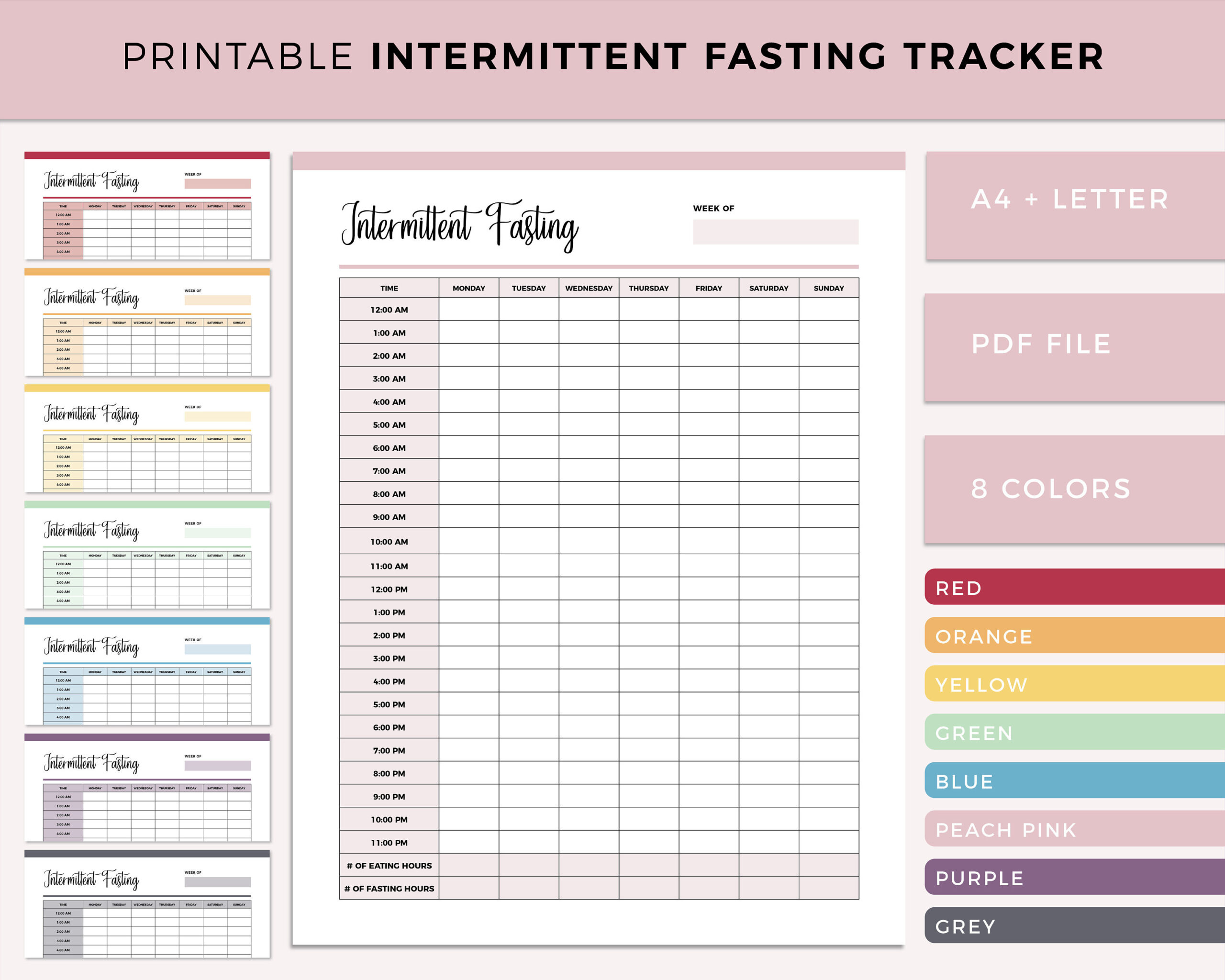 Intermittent Fasting Tracker Printable, Fasting Tracker, Fasting regarding Printable Intermittent Fasting Tracker