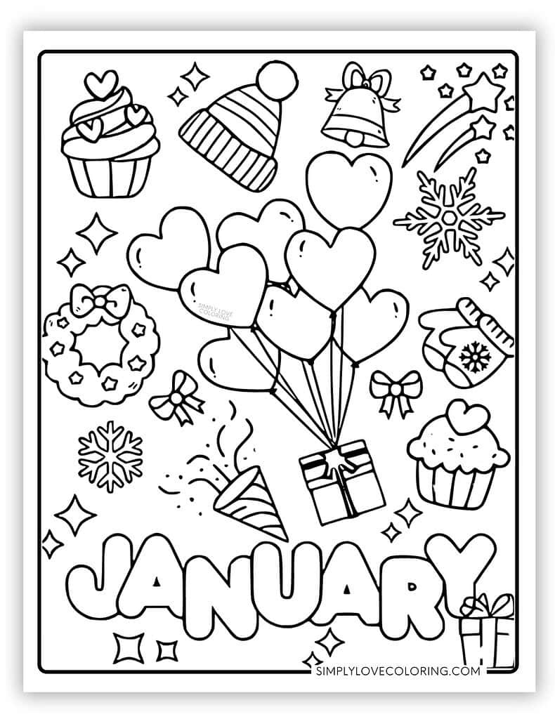 January Coloring Pages (Free Pdf Printables) - Simply Love Coloring in January Coloring Sheets Printables