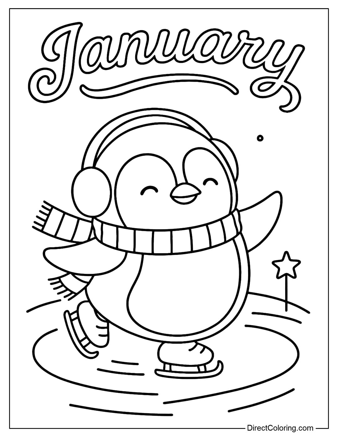 January Coloring Pages - Free Pdf To Download And Print for January Free Printable Coloring Pages