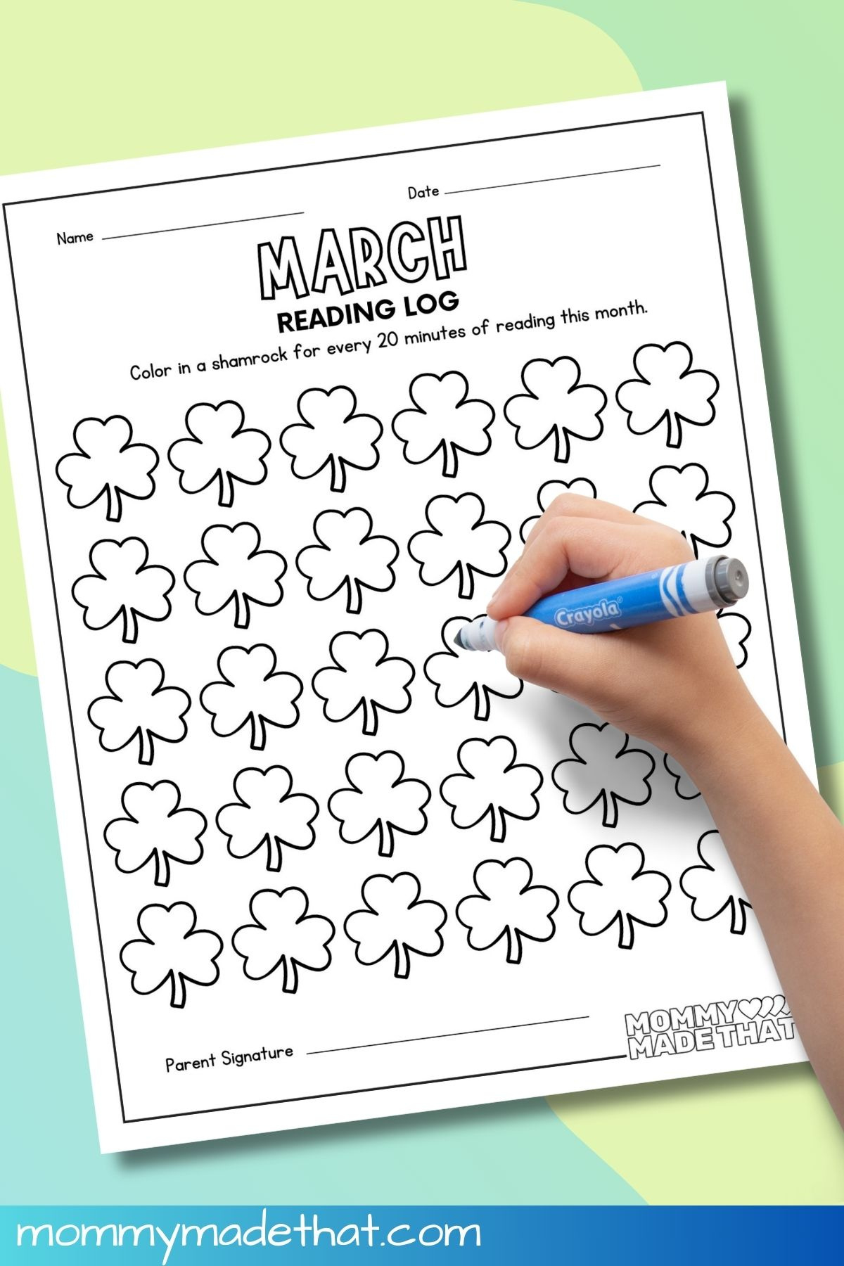 March Reading Log (Free Printable) regarding March Reading Log Free Printable