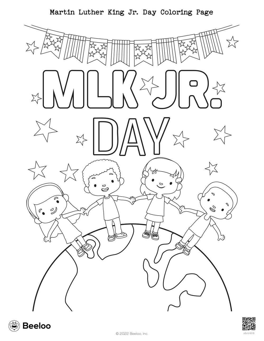 Martin Luther King Jr. Day Coloring Page • Beeloo Printable Crafts regarding Mlk Day Activities Printable