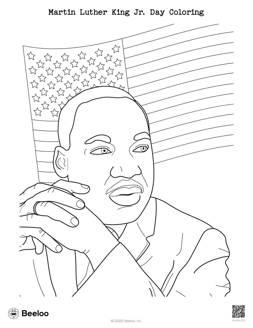 Martin Luther King Jr. Day-Themed Coloring Pages • Beeloo intended for Mlk Day Free Printables