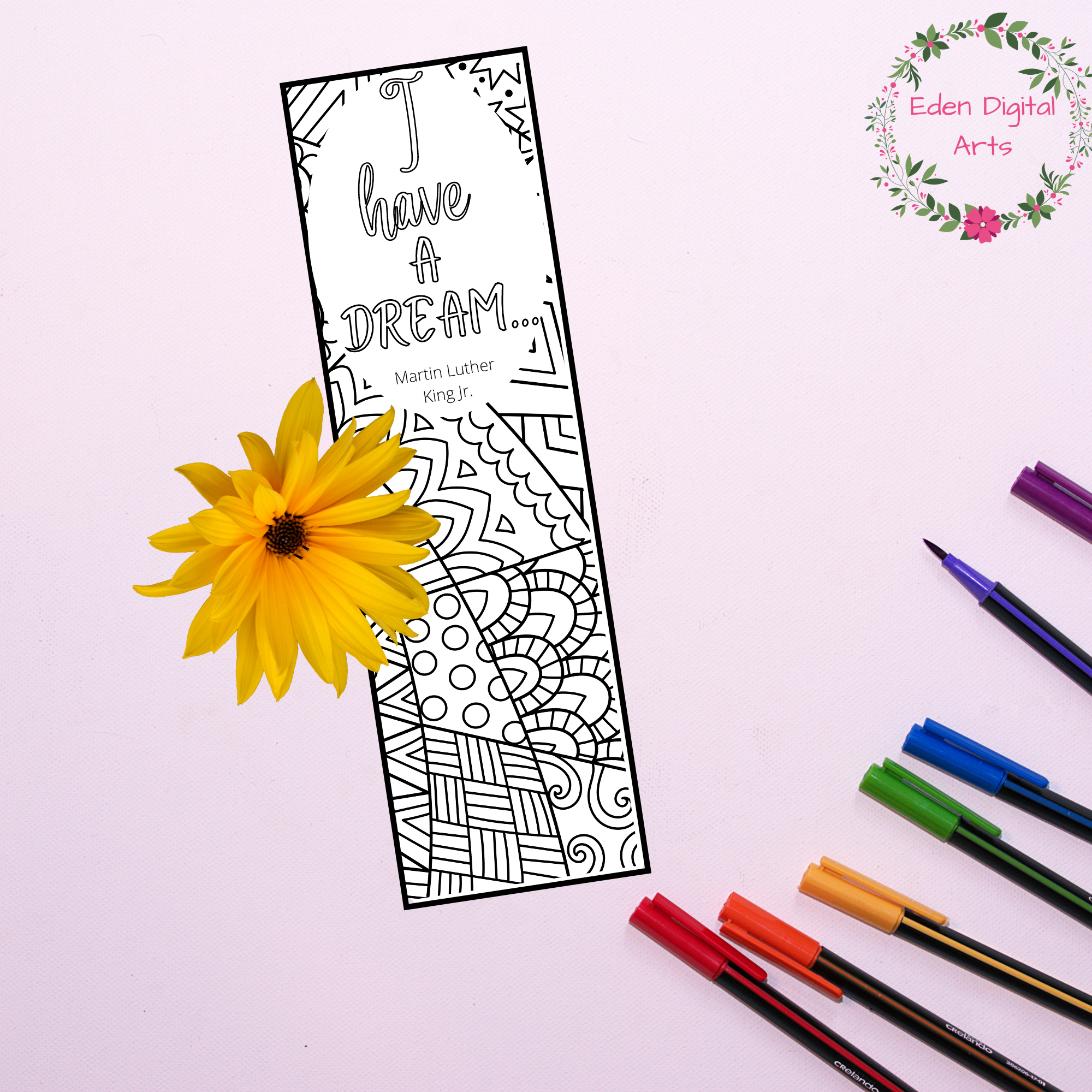 Martin Luther King Mlk Jr Quotes Coloring Bookmarks Black History in Mlk Bookmark Printable