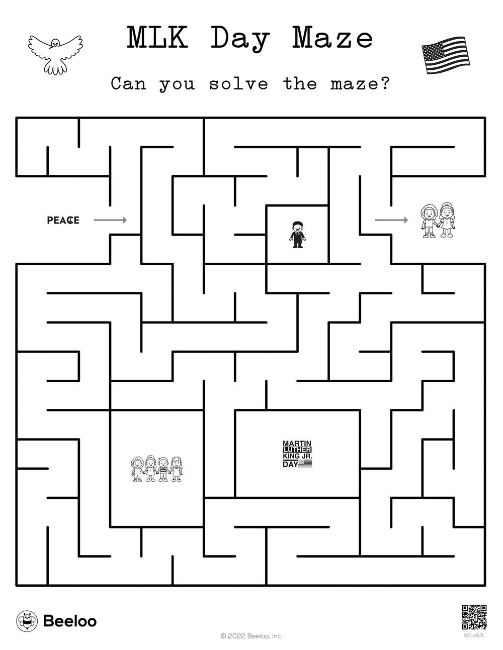 Mlk Day Maze • Beeloo Printable Crafts And Activities For Kids intended for Mlk Day Activities Printable