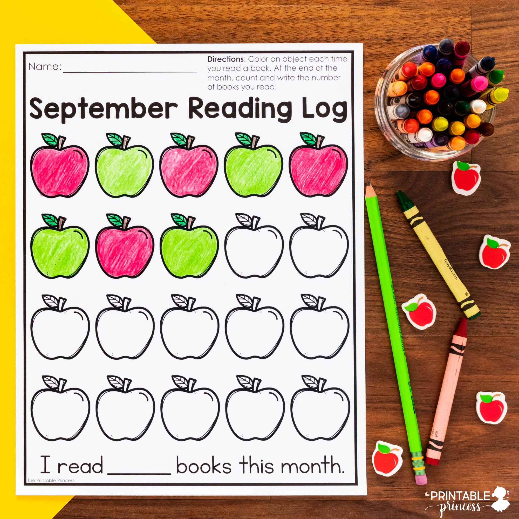 Monthly Reading Logs For Kindergarten - The Printable Princess in Printable Reading Log For Kindergarten
