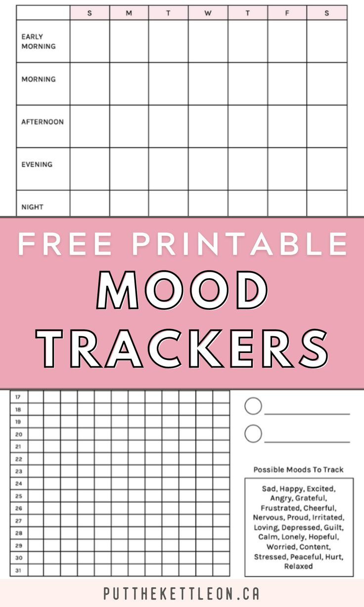 Mood Tracker Printables (Free Download) pertaining to Mood Tracker Printable Free