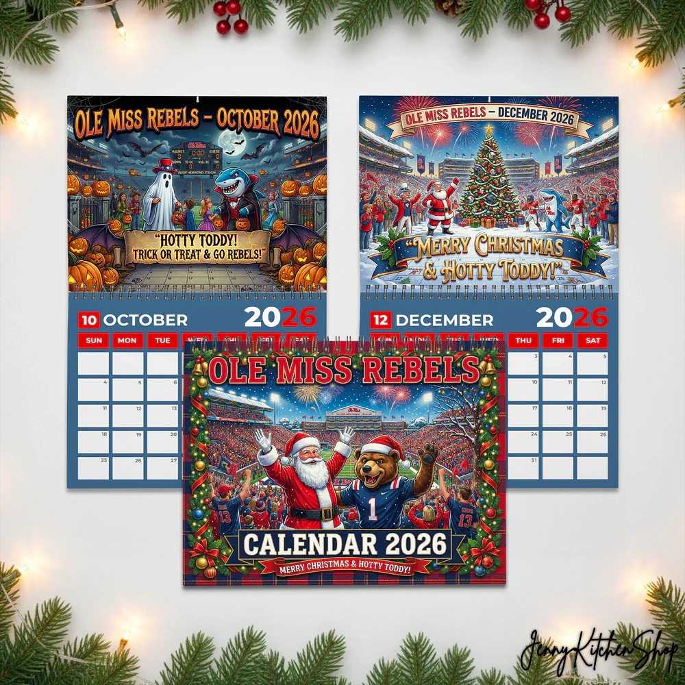Ole Miss Rebels 2026 New Calendar with Ole Miss Winter Break 2026 Schedule Printable