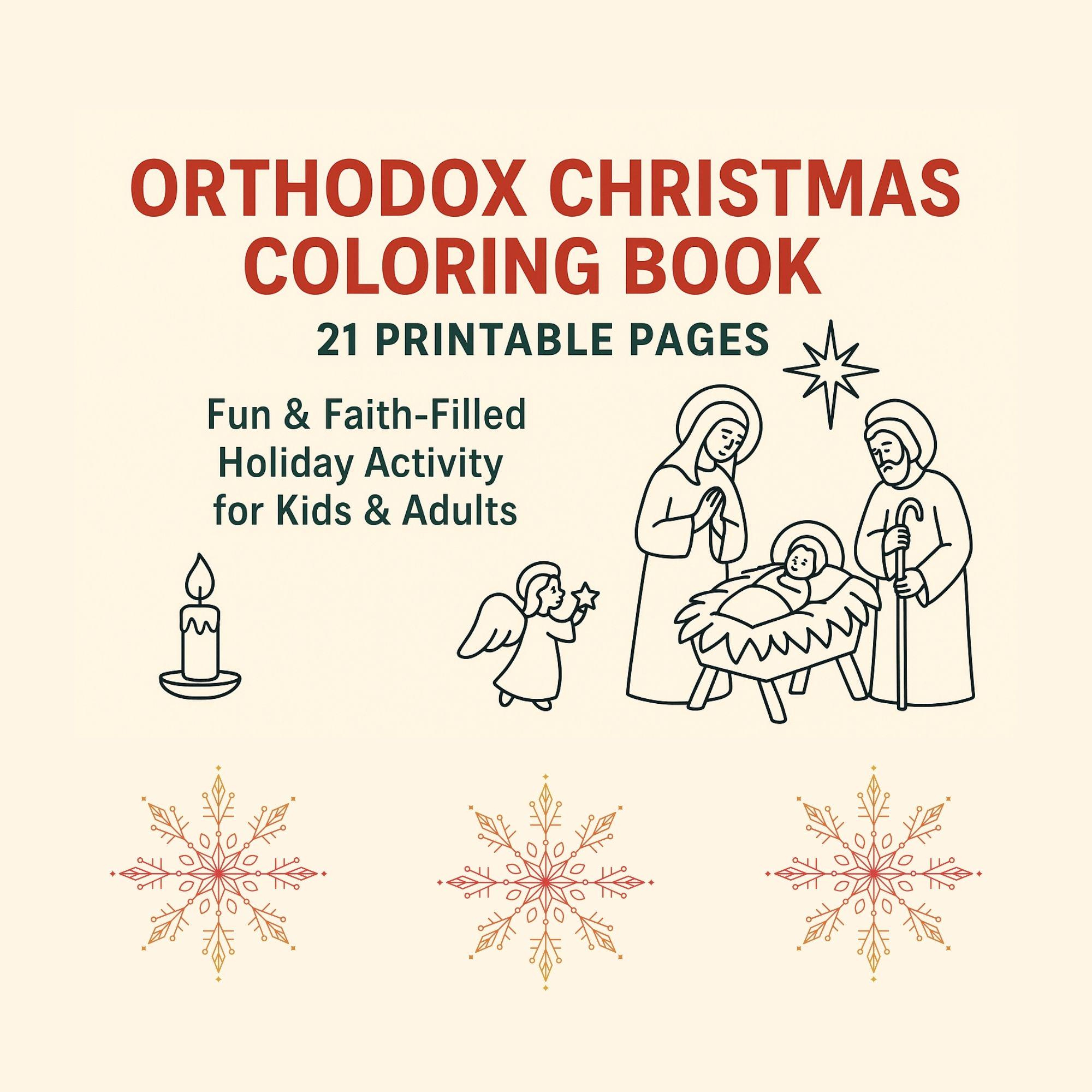 Orthodox Christmas Coloring Book: Nativity Scenes (21-Page with regard to Orthodox Christmas Printable