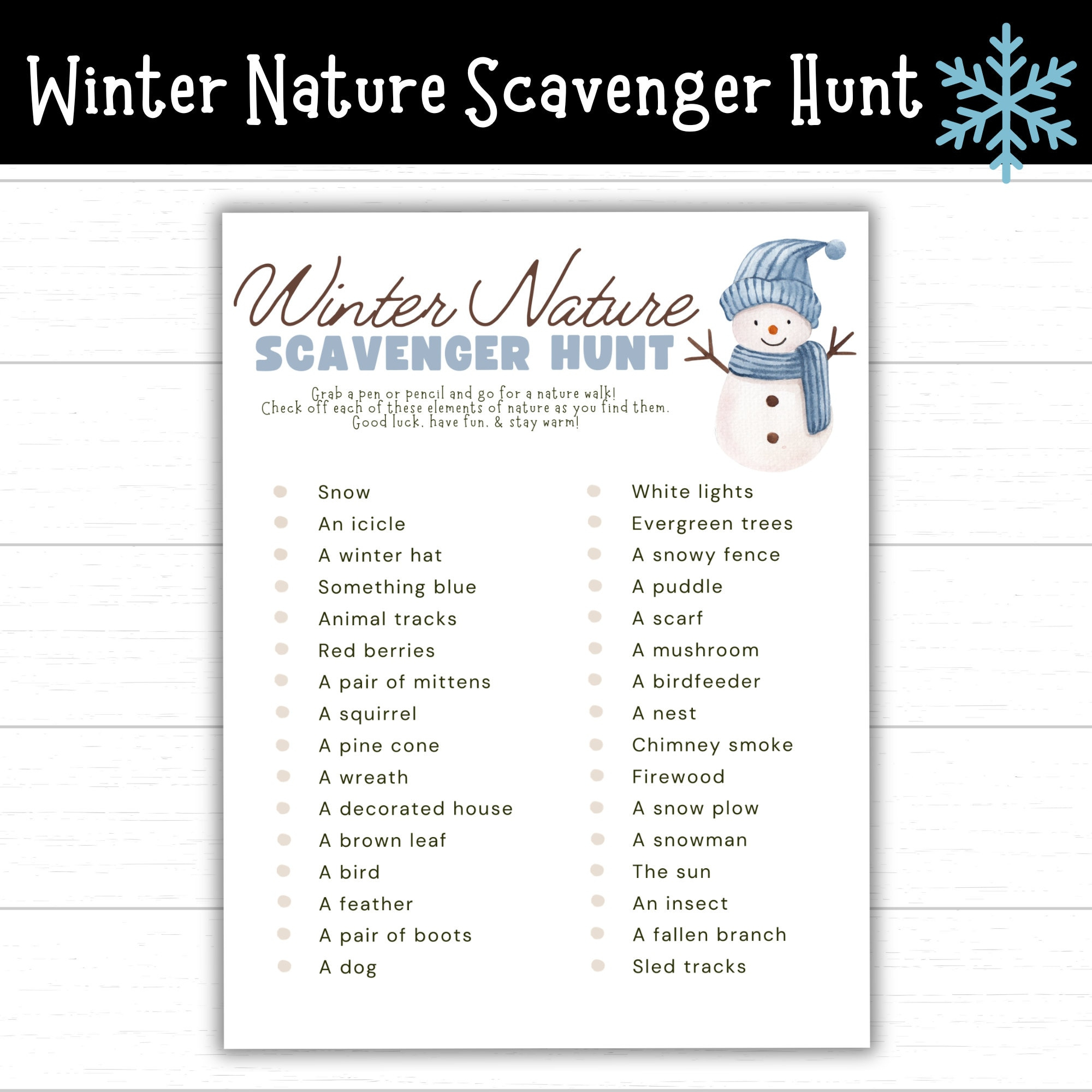 Outdoor Winter Scavenger Hunt, Winter Seek And Find Printables with regard to Printable Outdoor Winter Scavenger Hunt