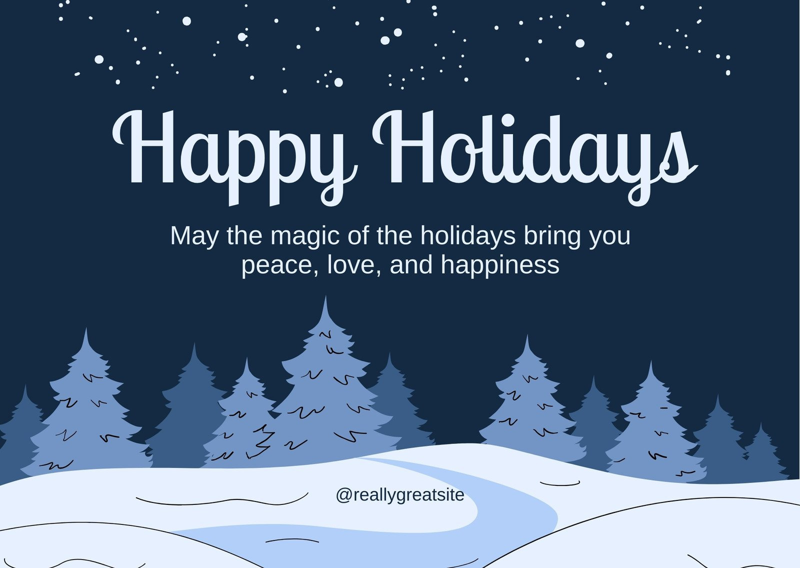 Page 4 - Free Printable, Customizable Holiday Card Templates | Canva for Winter Holiday Cards Printable