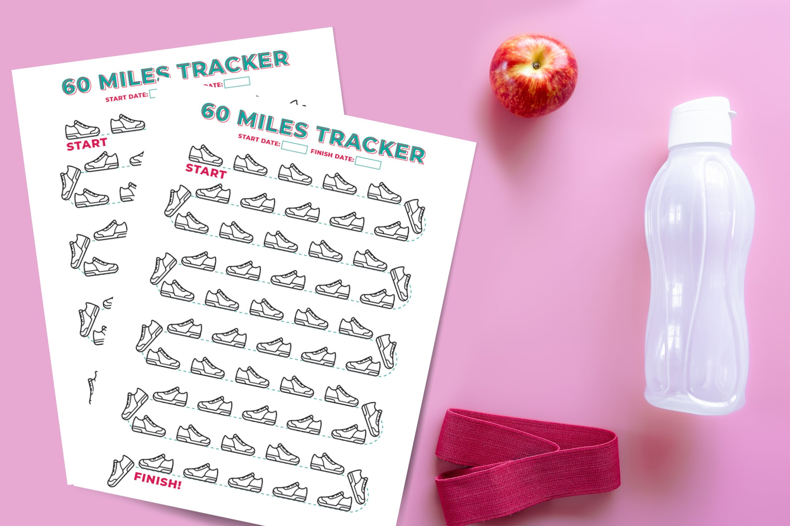 Printable 60 Miles Monthly Running Challenge (Color Your Miles) throughout Free Printable Mile Tracker Coloring Page
