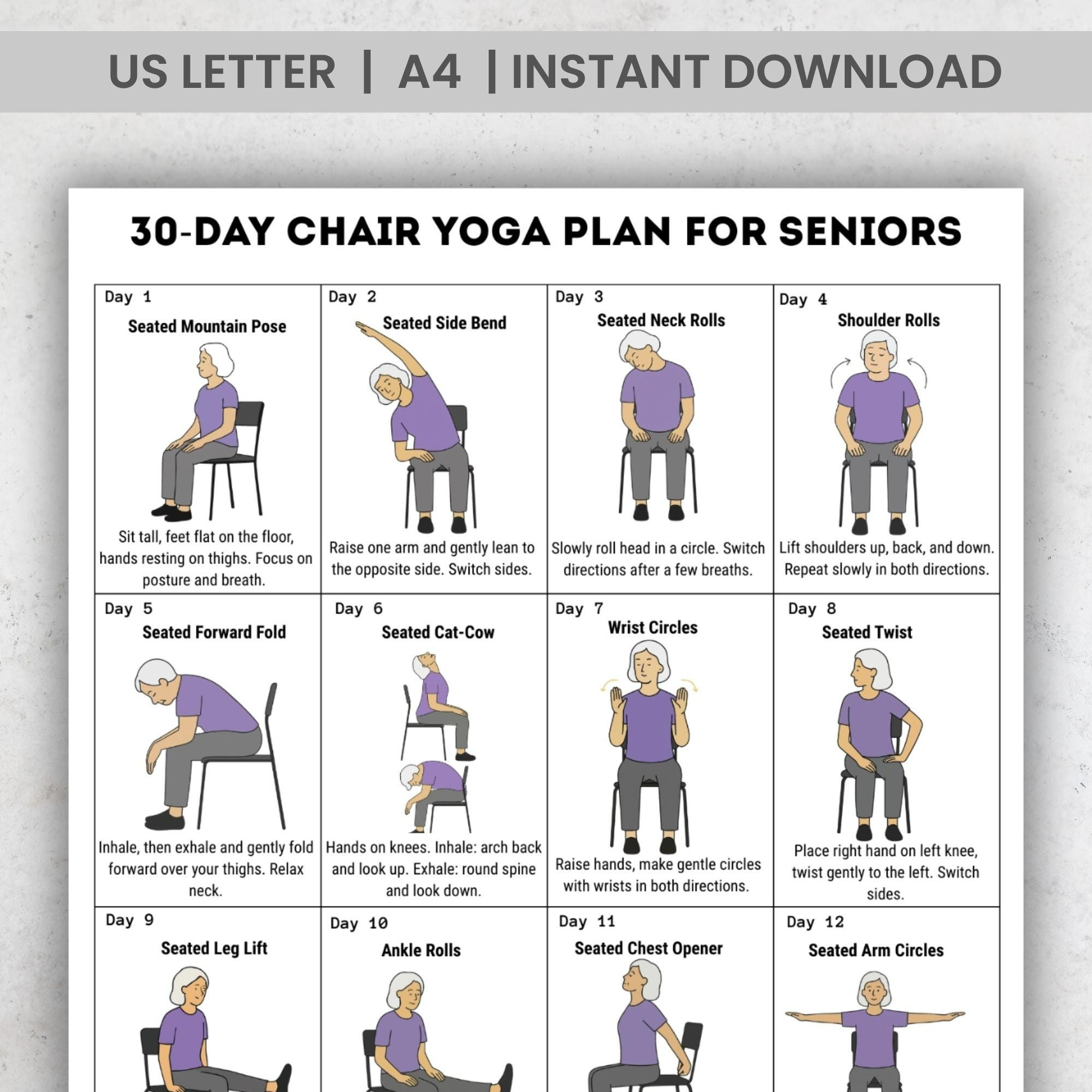 Printable Chair Yoga For Seniors Hip Leg Stretches For Elderly intended for Printable Chair Yoga For Seniors With Pictures