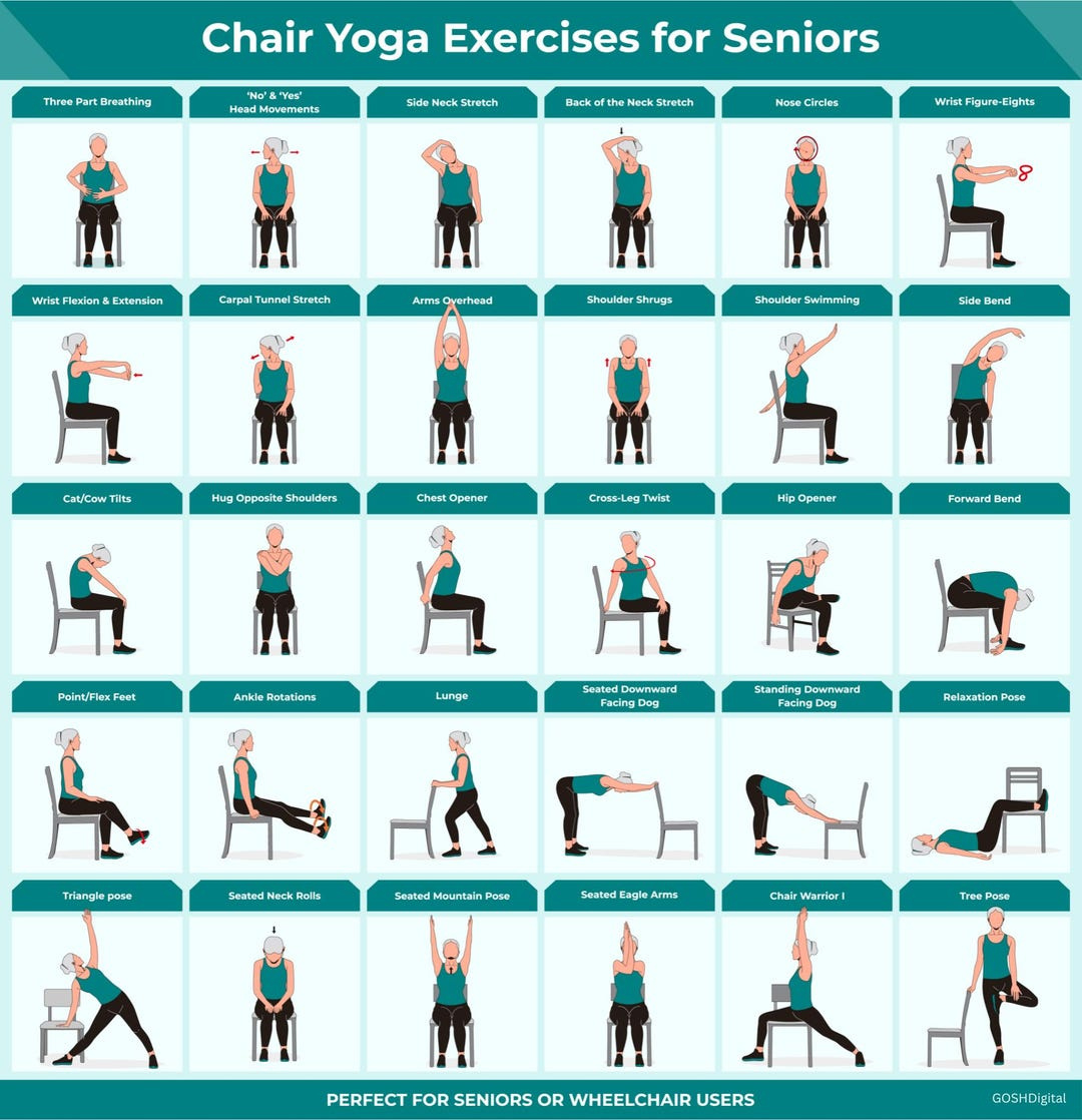 Printable Chair Yoga For Seniors Printable Chair Exercises For with Printable Chair Yoga For Men
