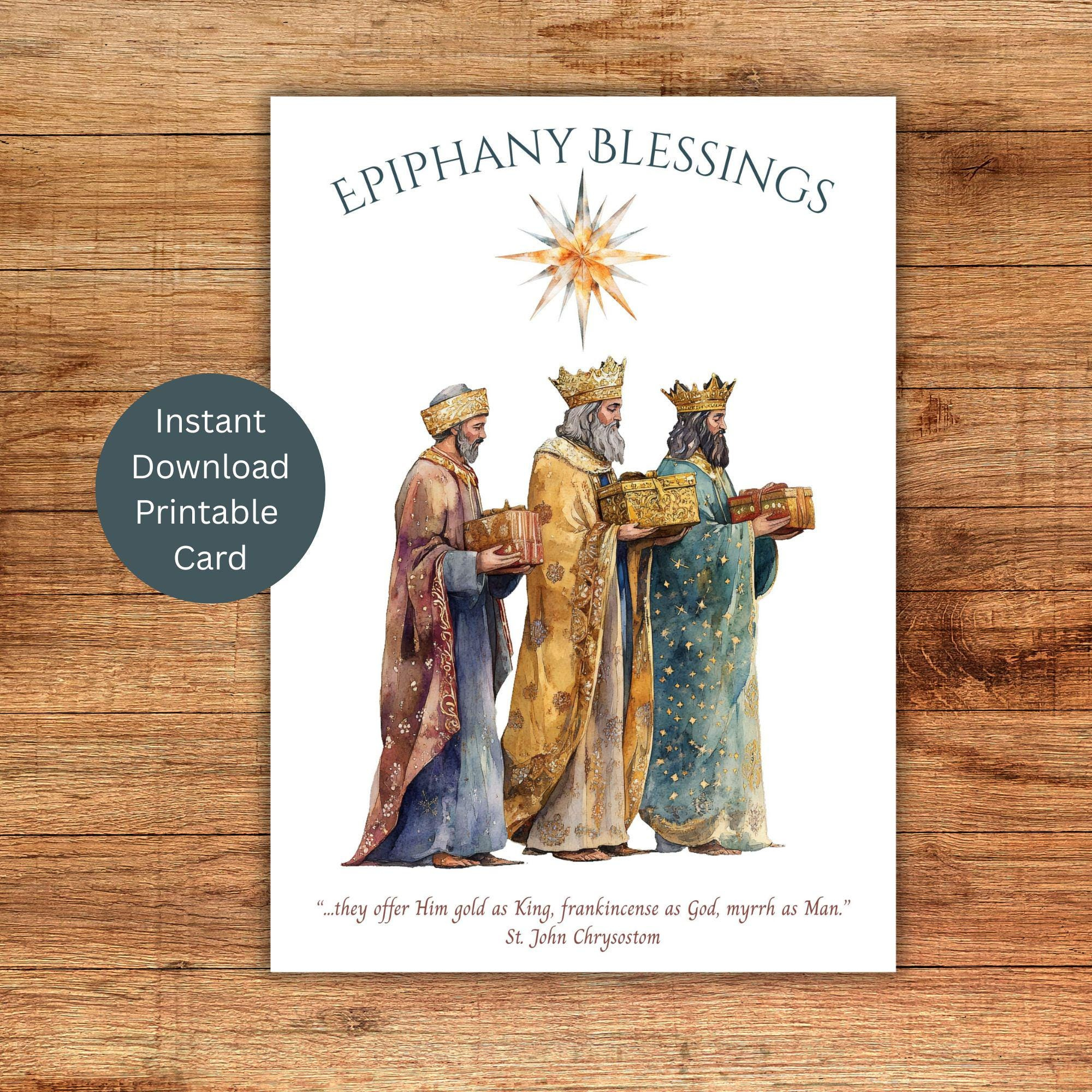 Printable Epiphany Card With The Three Wise Men, Adoration Of The inside Epiphany Cards Printable