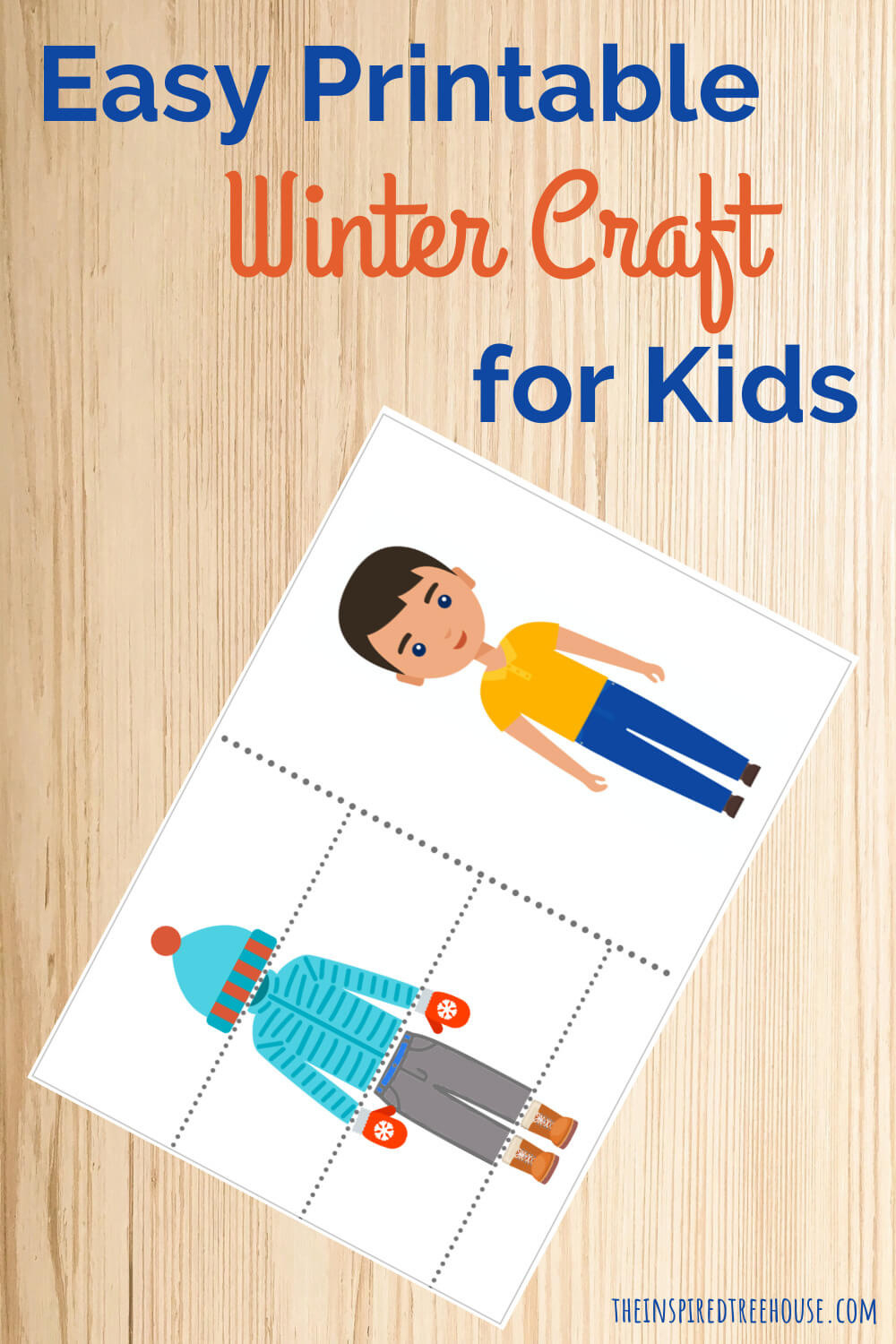 Printable Fine Motor Winter Craft For Kids inside Winter Craft For Preschoolers Printable