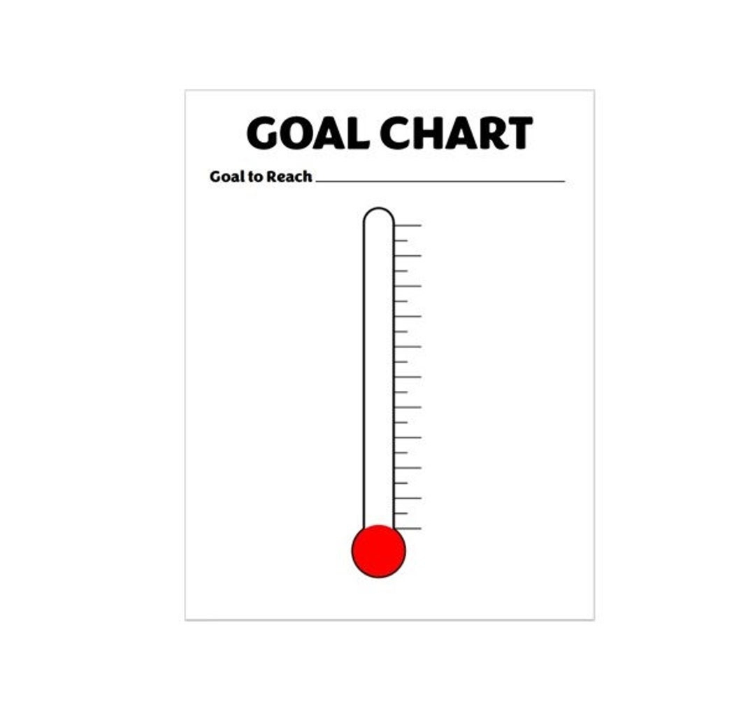 Printable Goal Thermometer Chart - Track The Progress Of Your regarding Printable Thermometer Goal Tracker