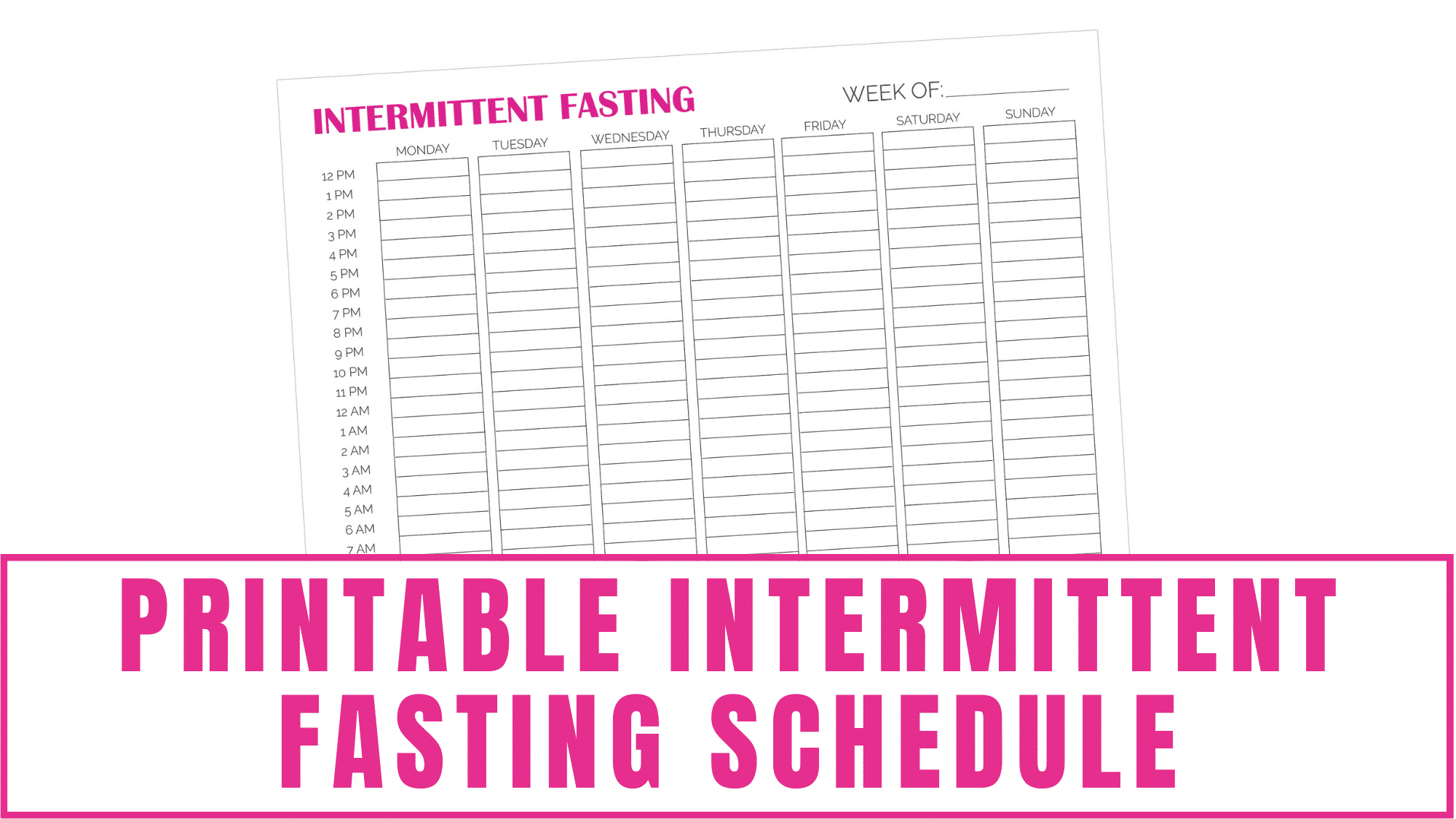 Printable Intermittent Fasting Schedule pertaining to Printable Intermittent Fasting Tracker