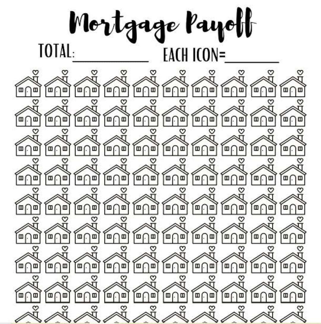 Printable Mortgage Payoff Tracker / Debt Tracker / Dave Ramsey within Printable Mortgage Payoff Tracker