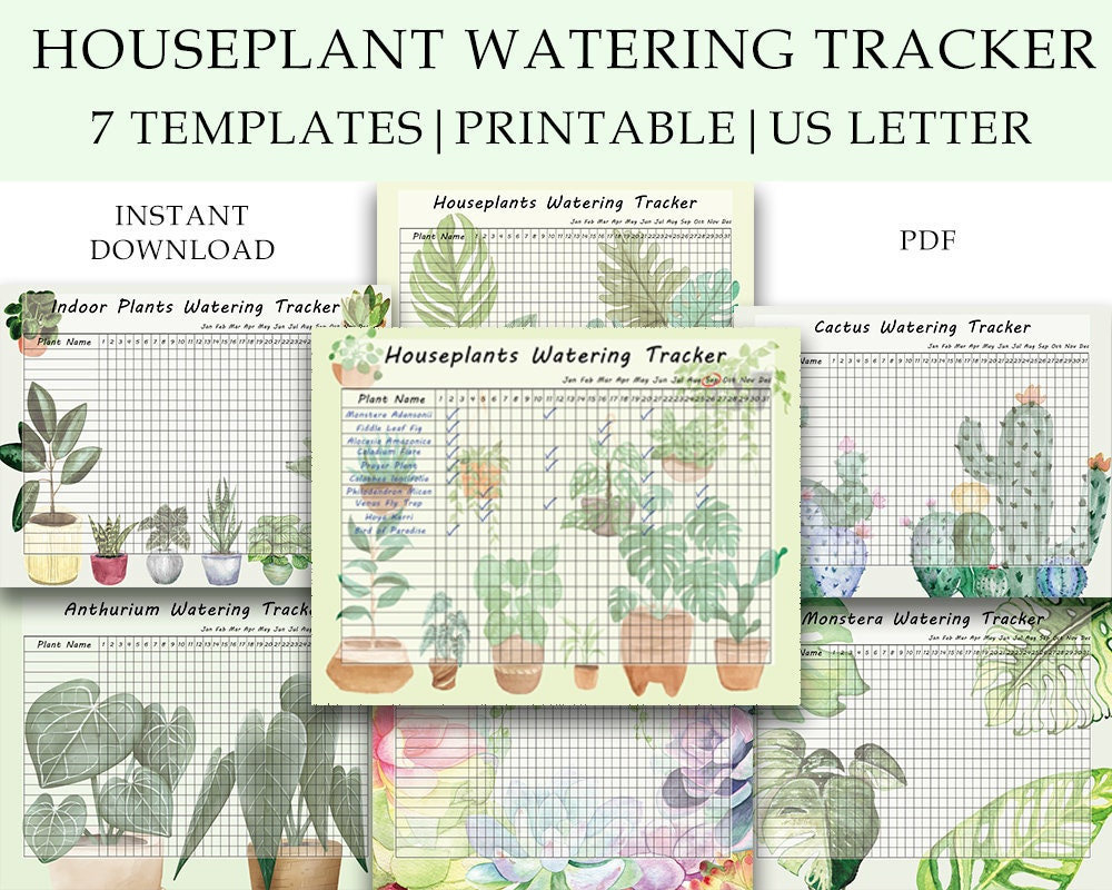 Printable Plant Care Watering Tracker | Pflanzenbewässerungsplan within Plant Watering Tracker Printable