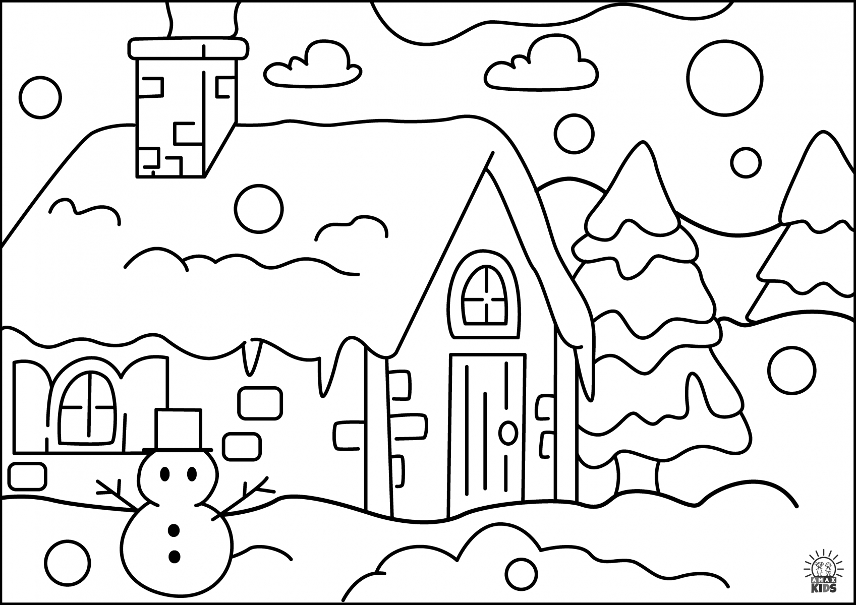 Printable Winter Coloring Pages For Kids | Amax Kids in Free Printable Winter Coloring Pages For Kids