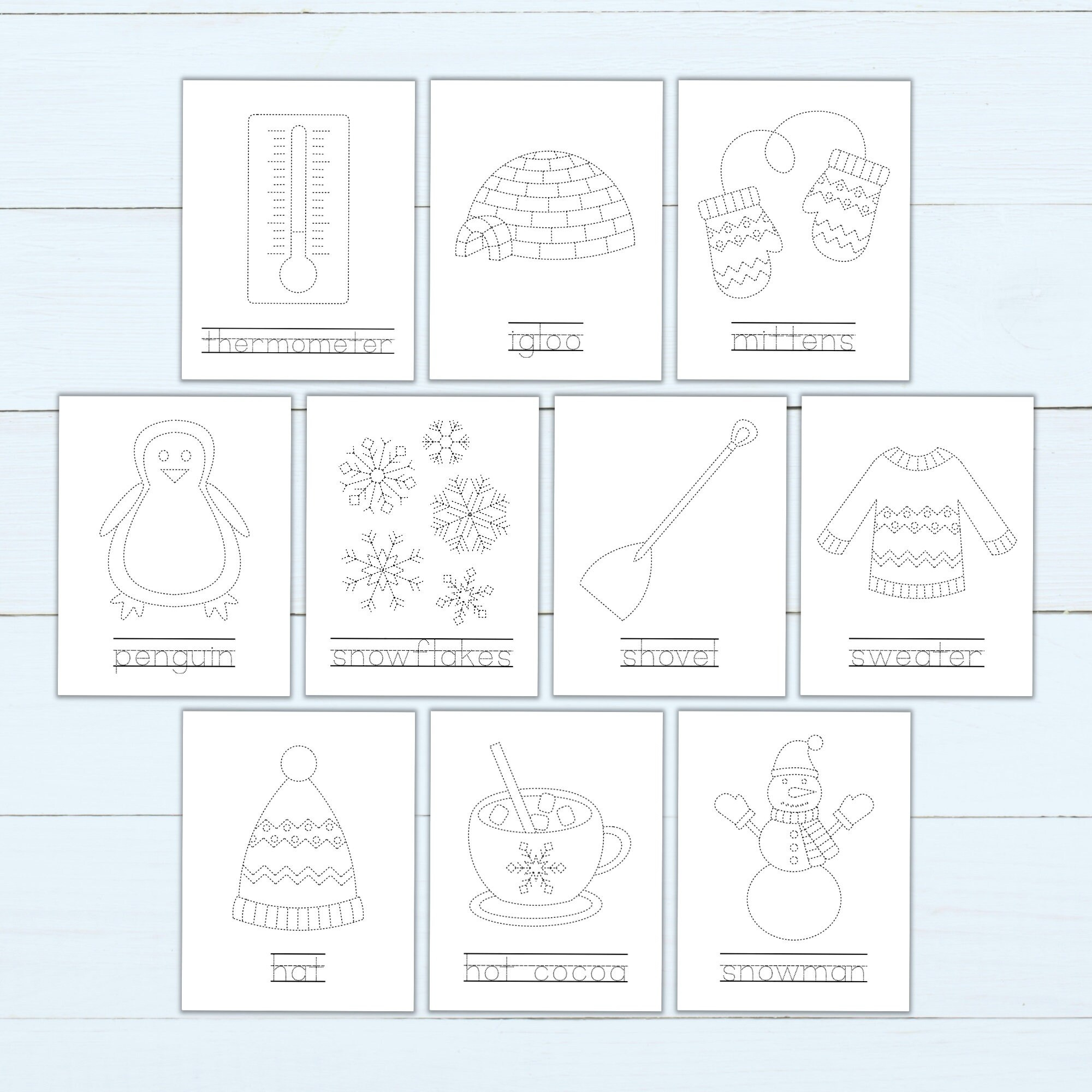 Printable Winter Tracing Sheets - Tracing Worksheets For Preschool intended for Printable Winter Tracing Worksheets