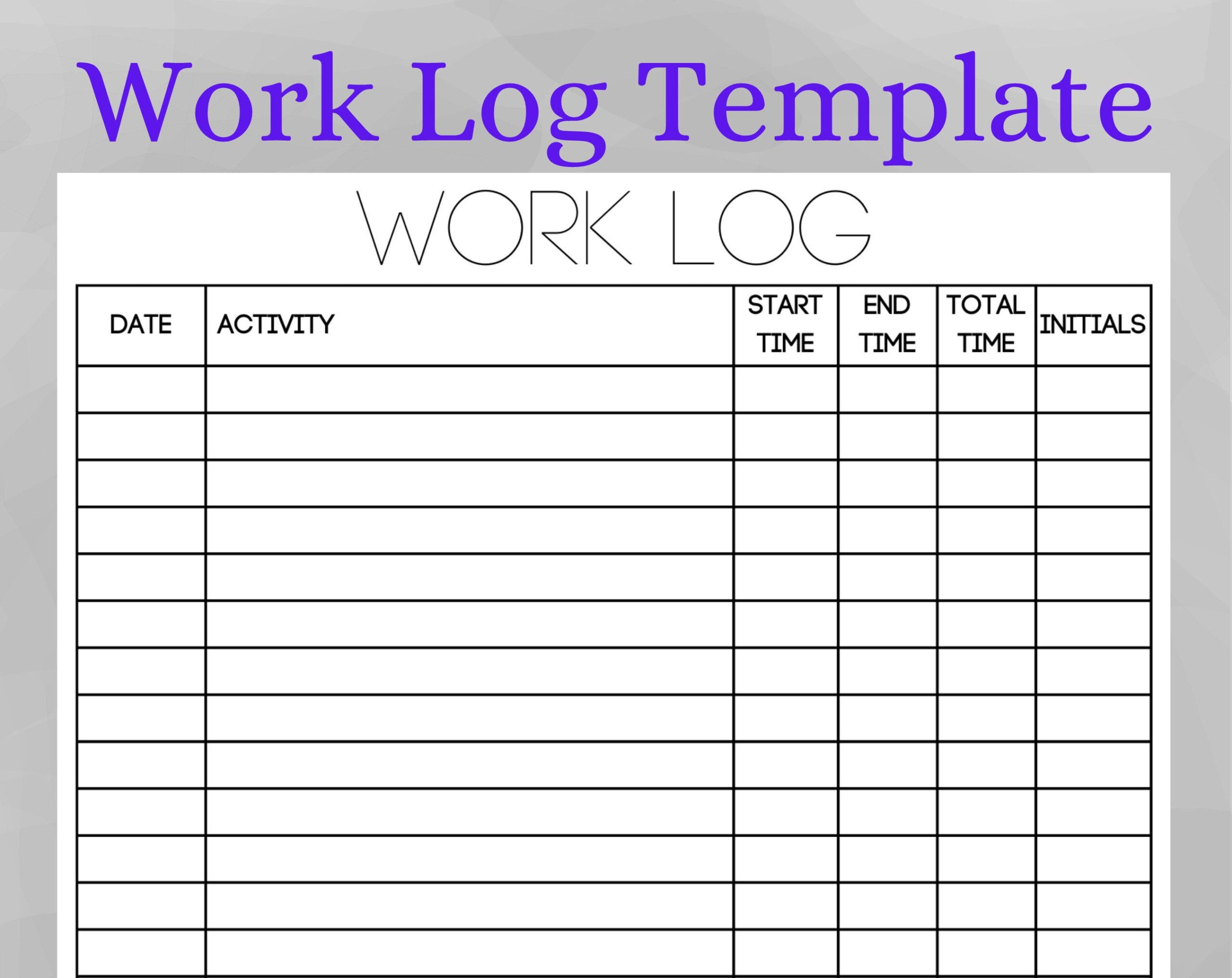 Printable Work | Time Log And Tracker | Activity Hours Log regarding Printable Work Hour Tracker