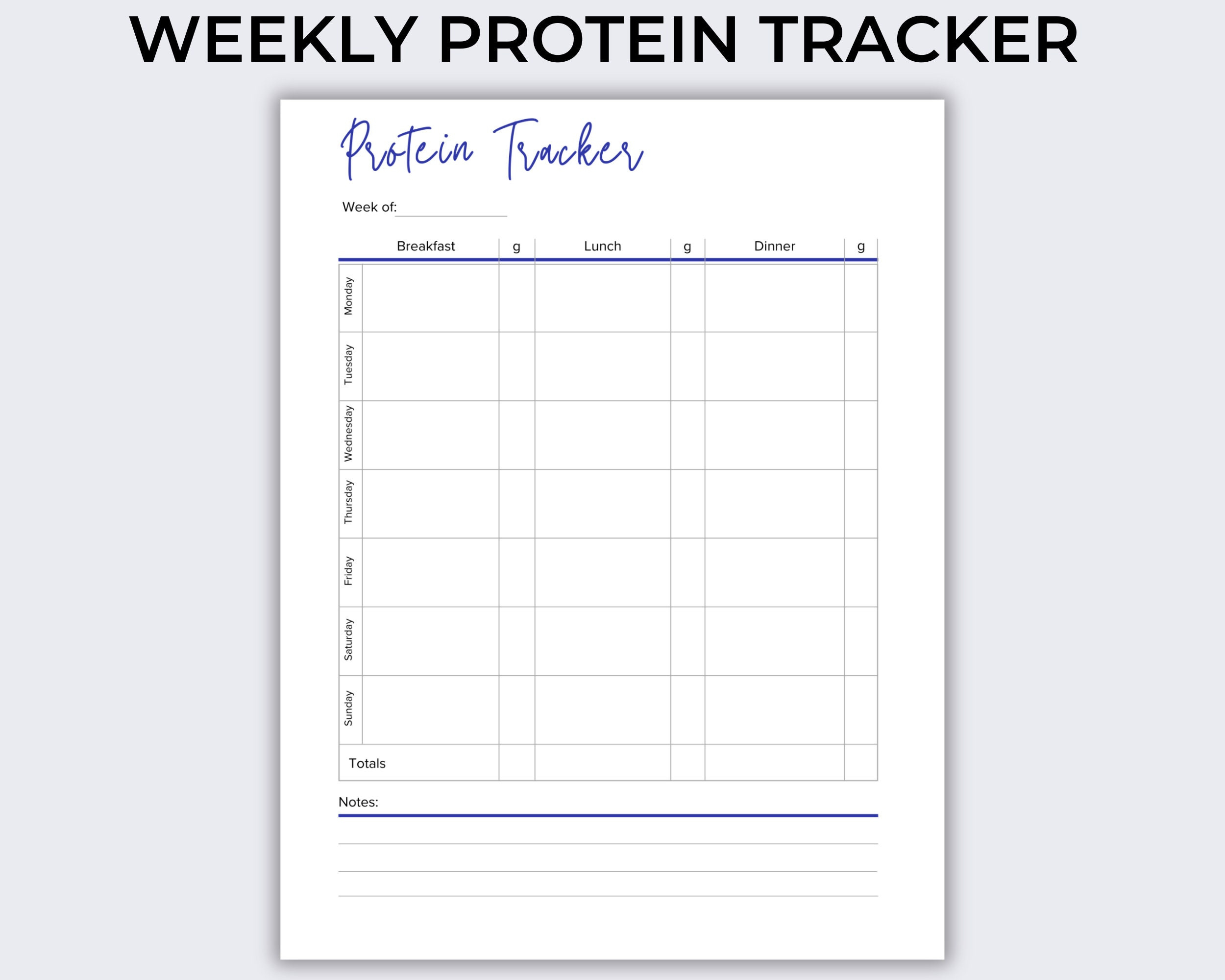 Protein Tracker Zum Ausdrucken, Wöchentlicher Protein Tracker throughout Free Printable Protein Tracker