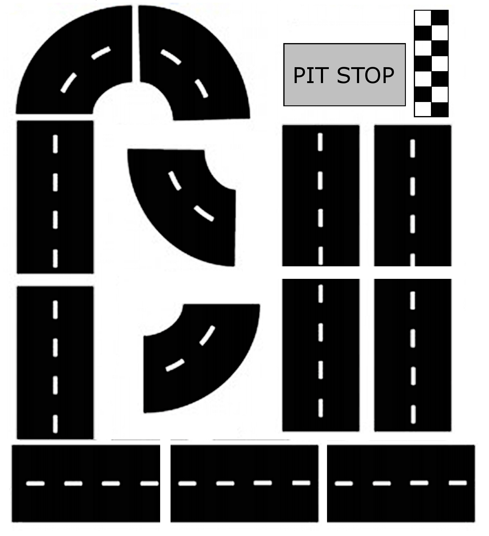 Race Track Printable - Printable within Printable Race Track Pieces