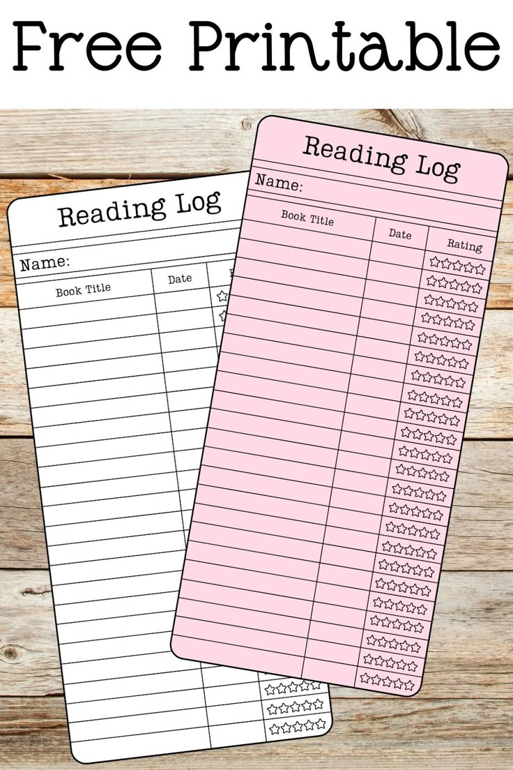 Reading Log Bookmark within Printable Reading Log Bookmark