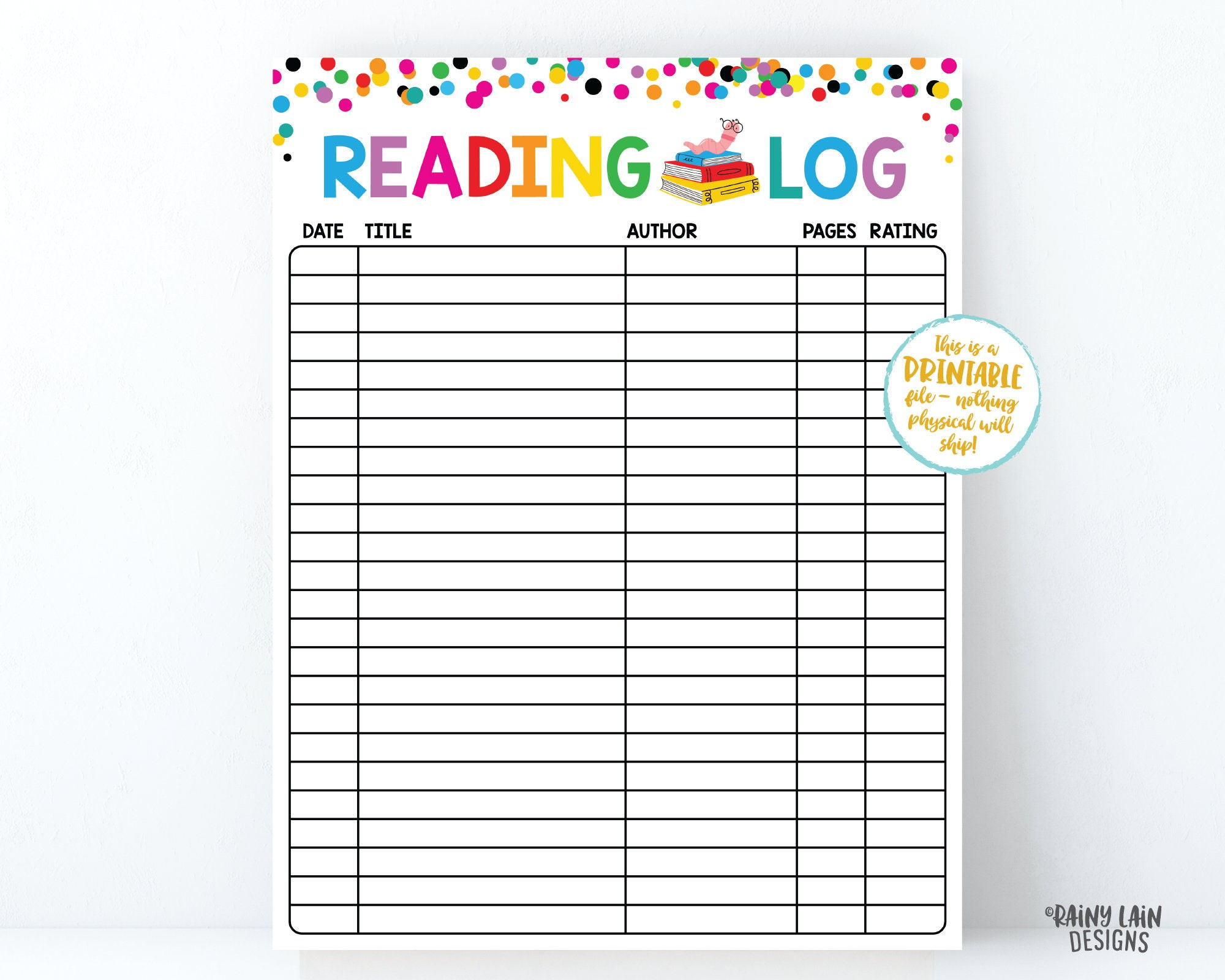 Reading Log Printable Reading Log For Kids, Spring Reading Log throughout Reading Log Printable For Kids